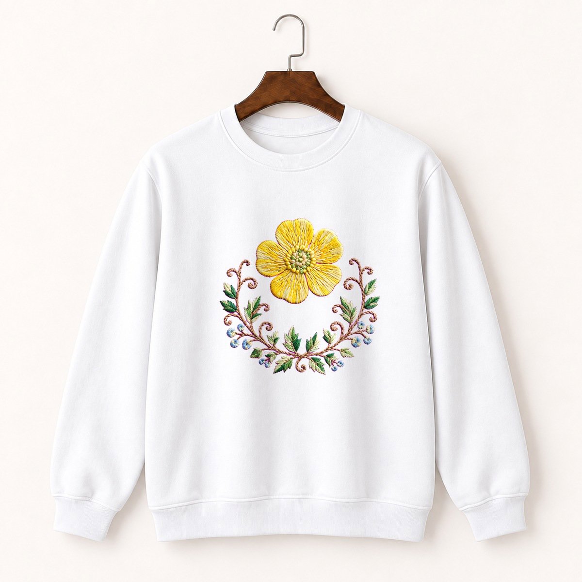 Buttercup Flower Crewneck Sweatshirt 5