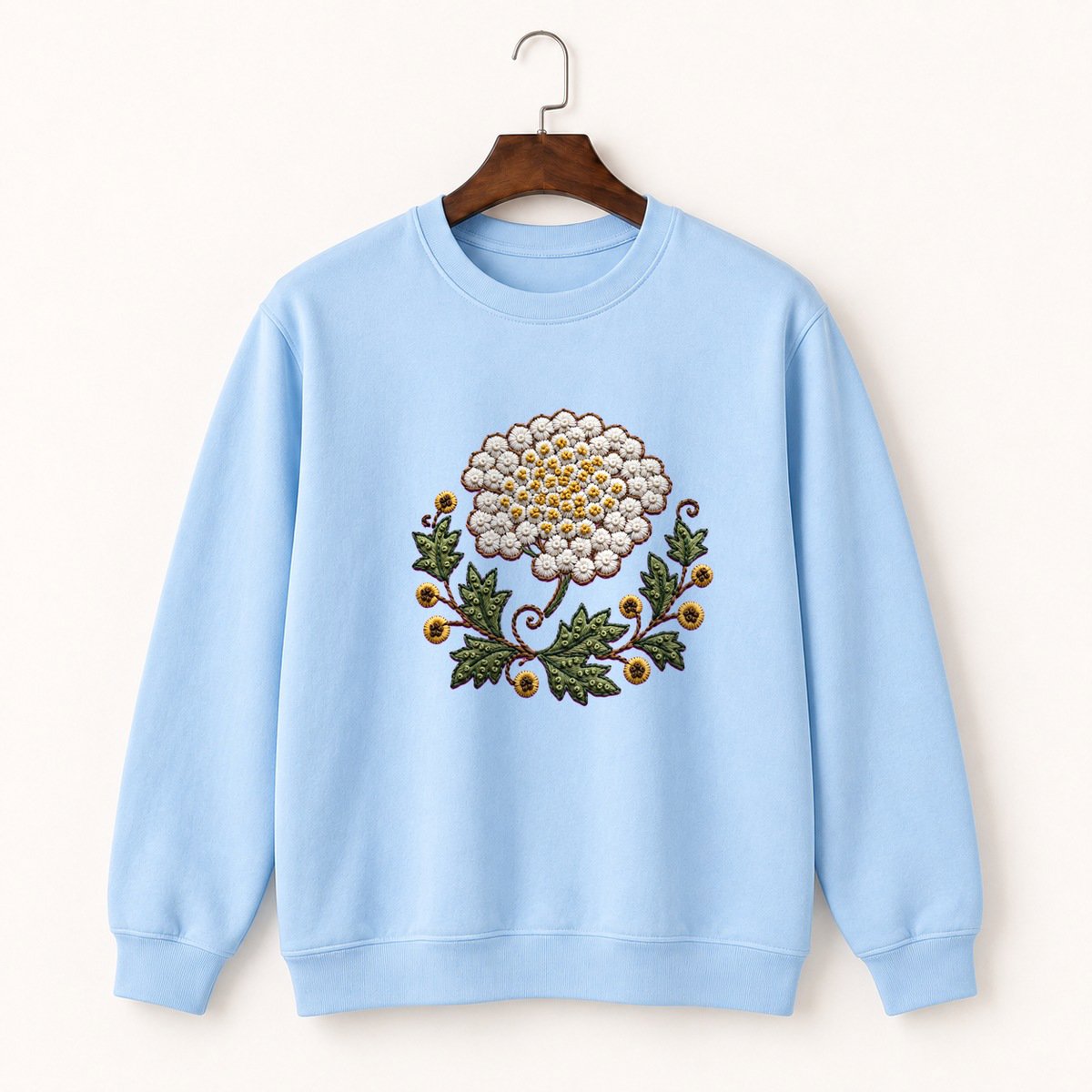 Yarrow Flower Crewneck Sweatshirt 1