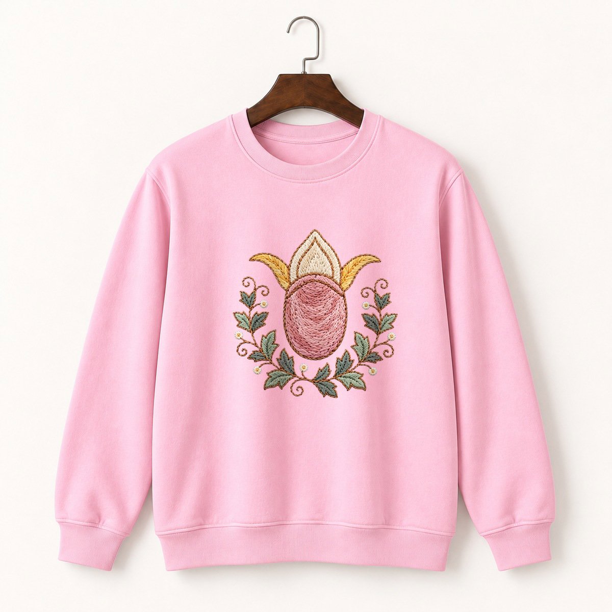Lady's Slipper Flower Crewneck Sweatshirt 4