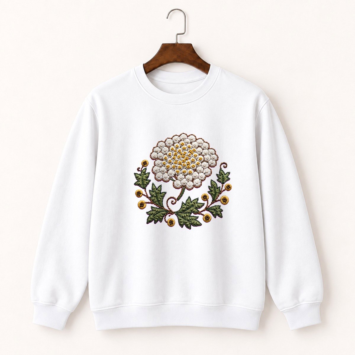 Yarrow Flower Crewneck Sweatshirt 5