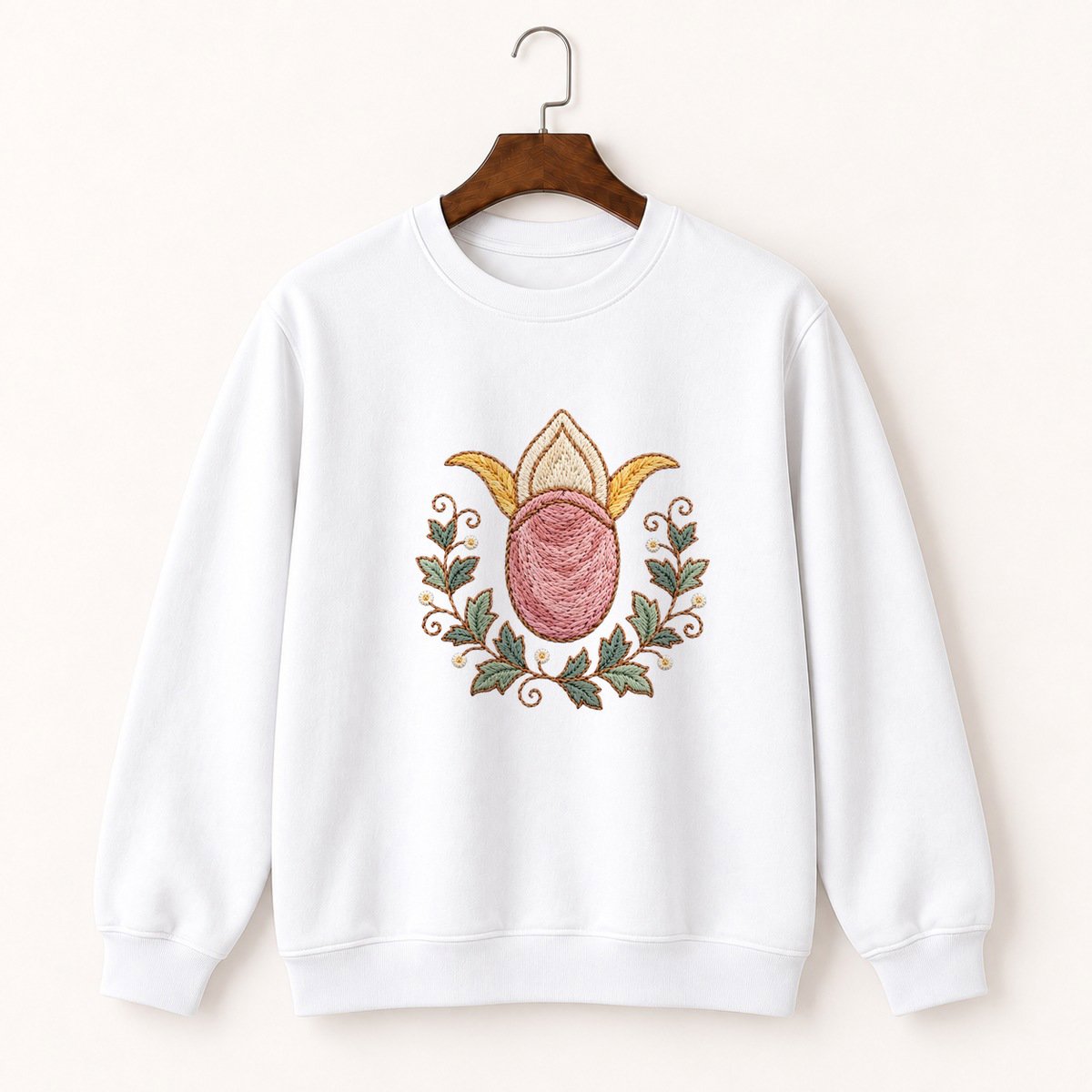 Lady's Slipper Flower Crewneck Sweatshirt 5
