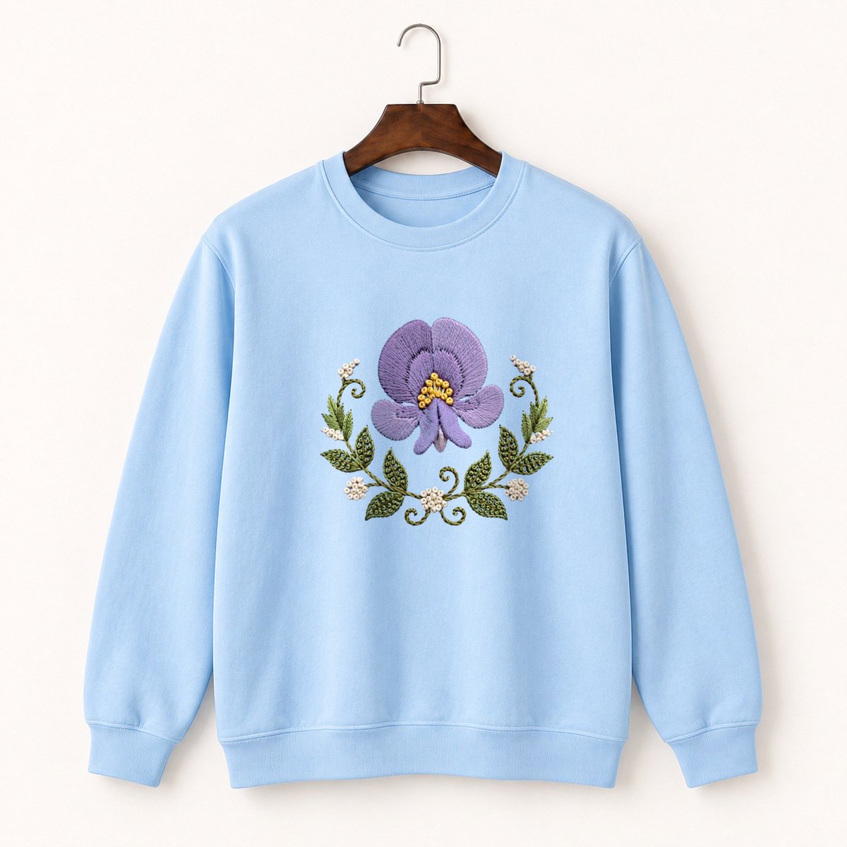 Sweet Pea Flower Crewneck Sweatshirt 1