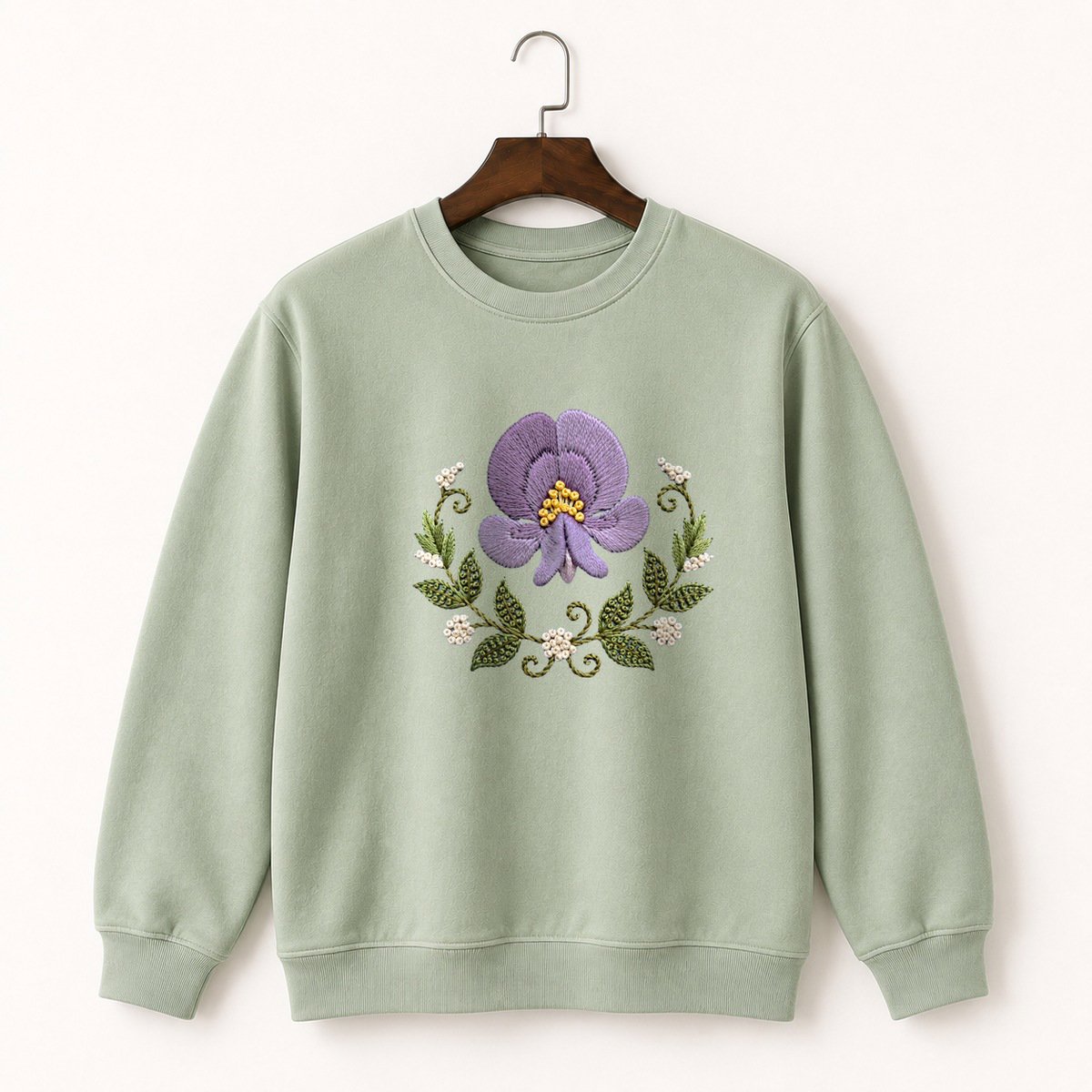 Sweet Pea Flower Crewneck Sweatshirt 2