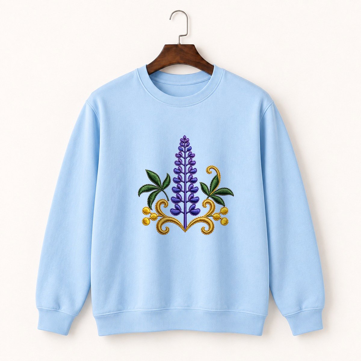 Lupine Wildflower Crewneck Sweatshirt 1