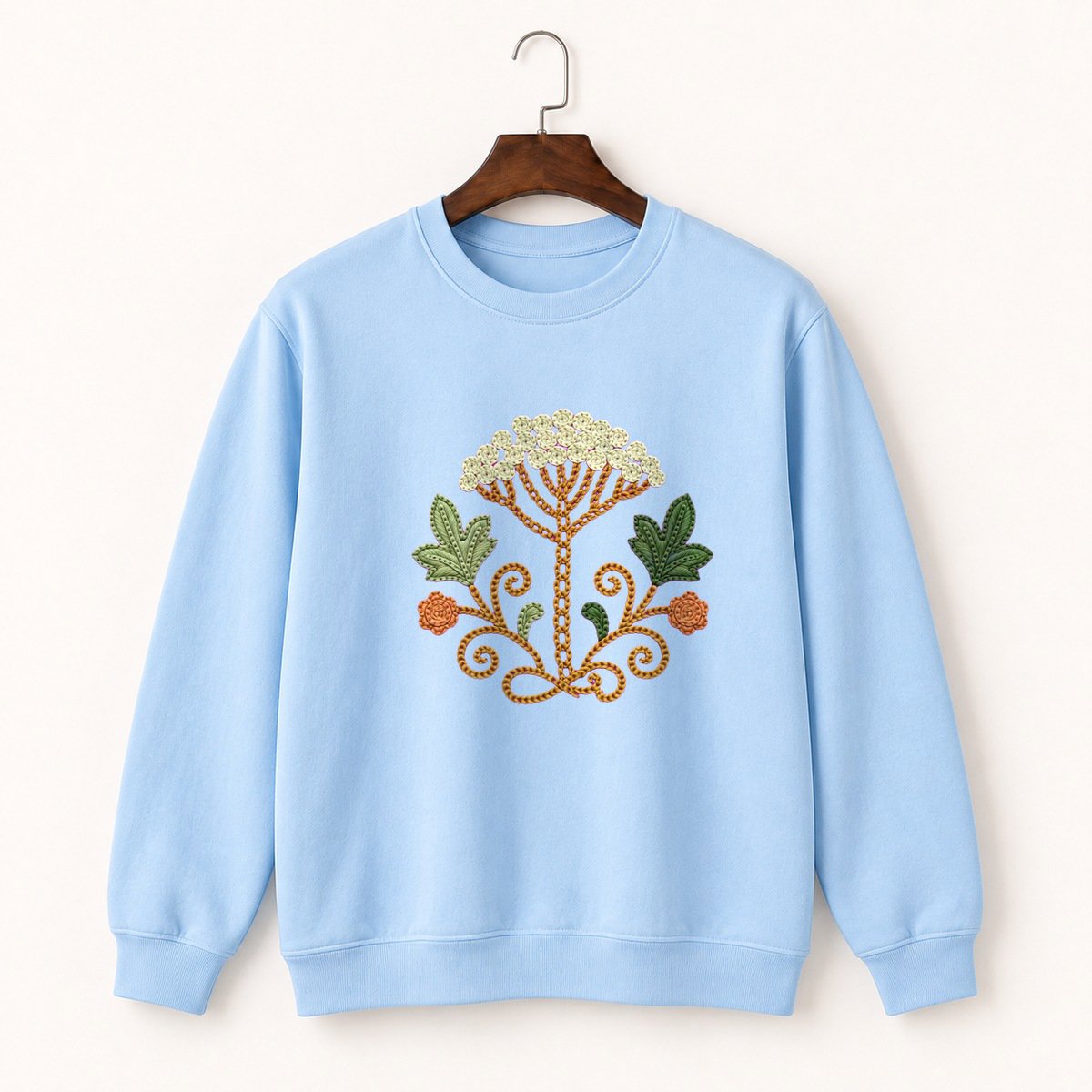 Yarrow Flower Crewneck Sweatshirt 1