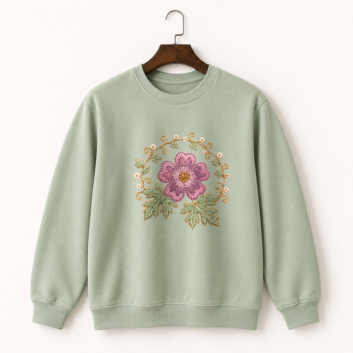 Wild Geranium Flower Crewneck Sweatshirt 2