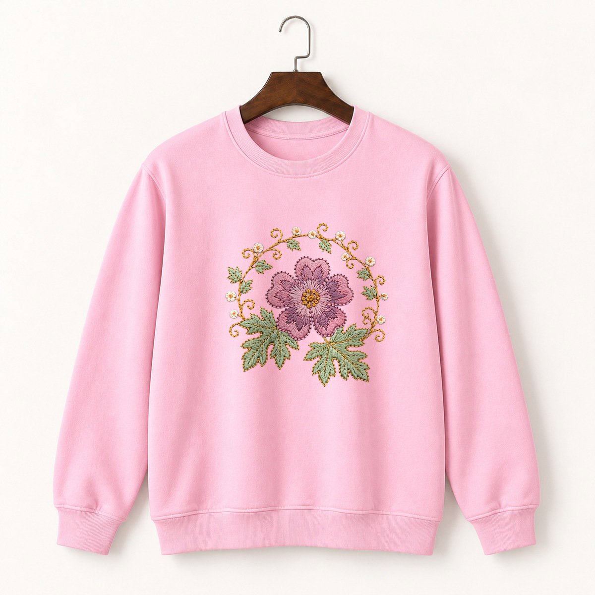 Wild Geranium Flower Crewneck Sweatshirt 4