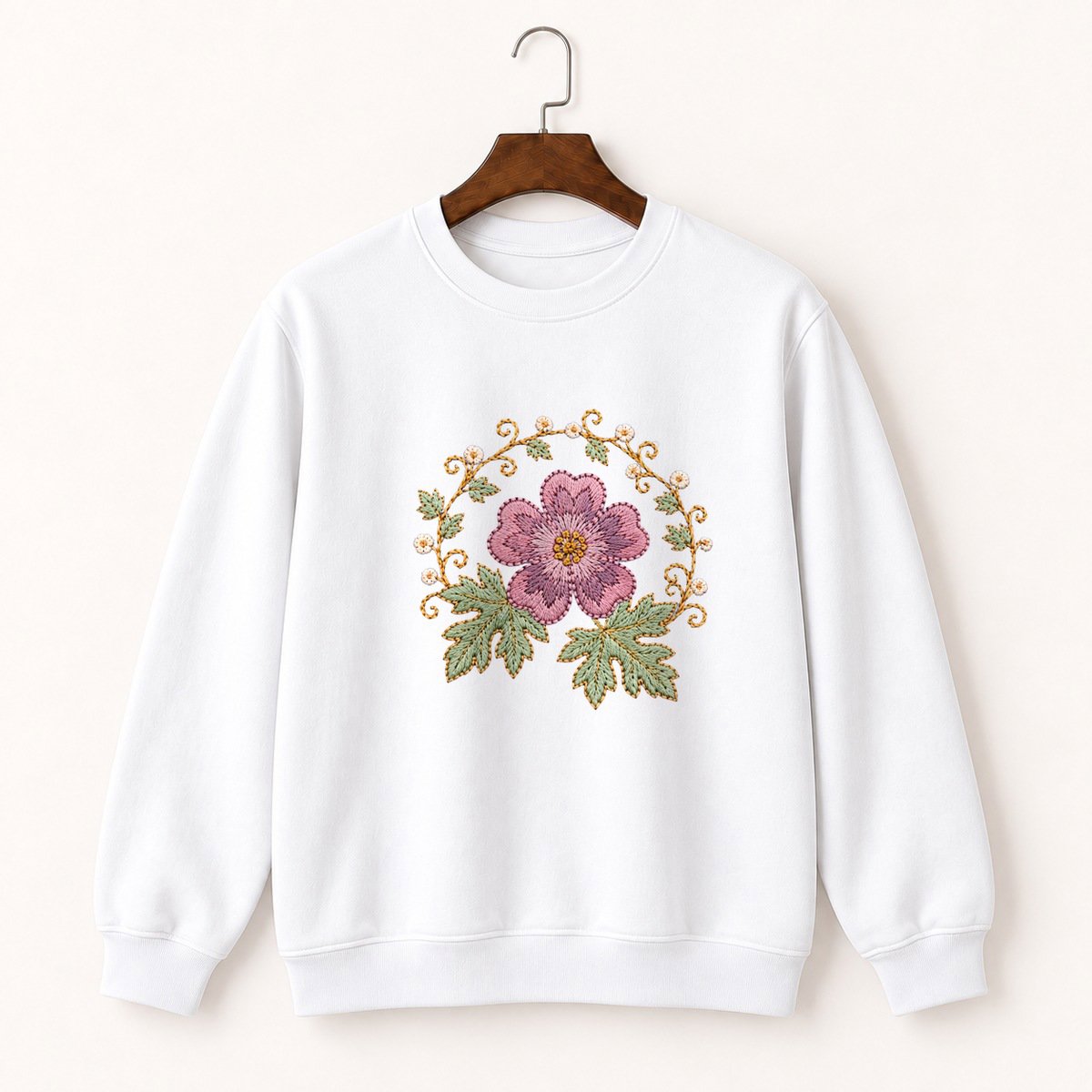 Wild Geranium Flower Crewneck Sweatshirt 5