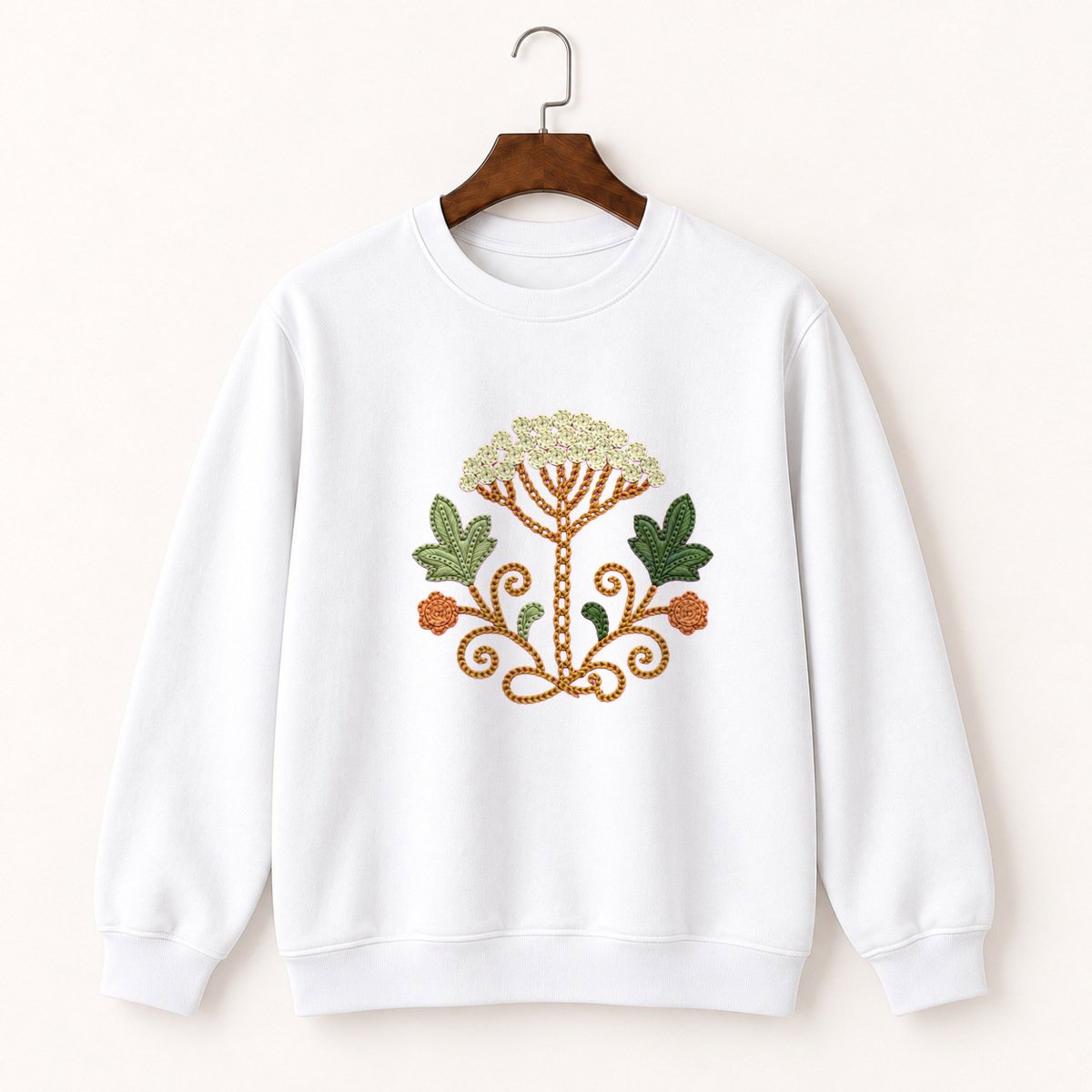Yarrow Flower Crewneck Sweatshirt 5