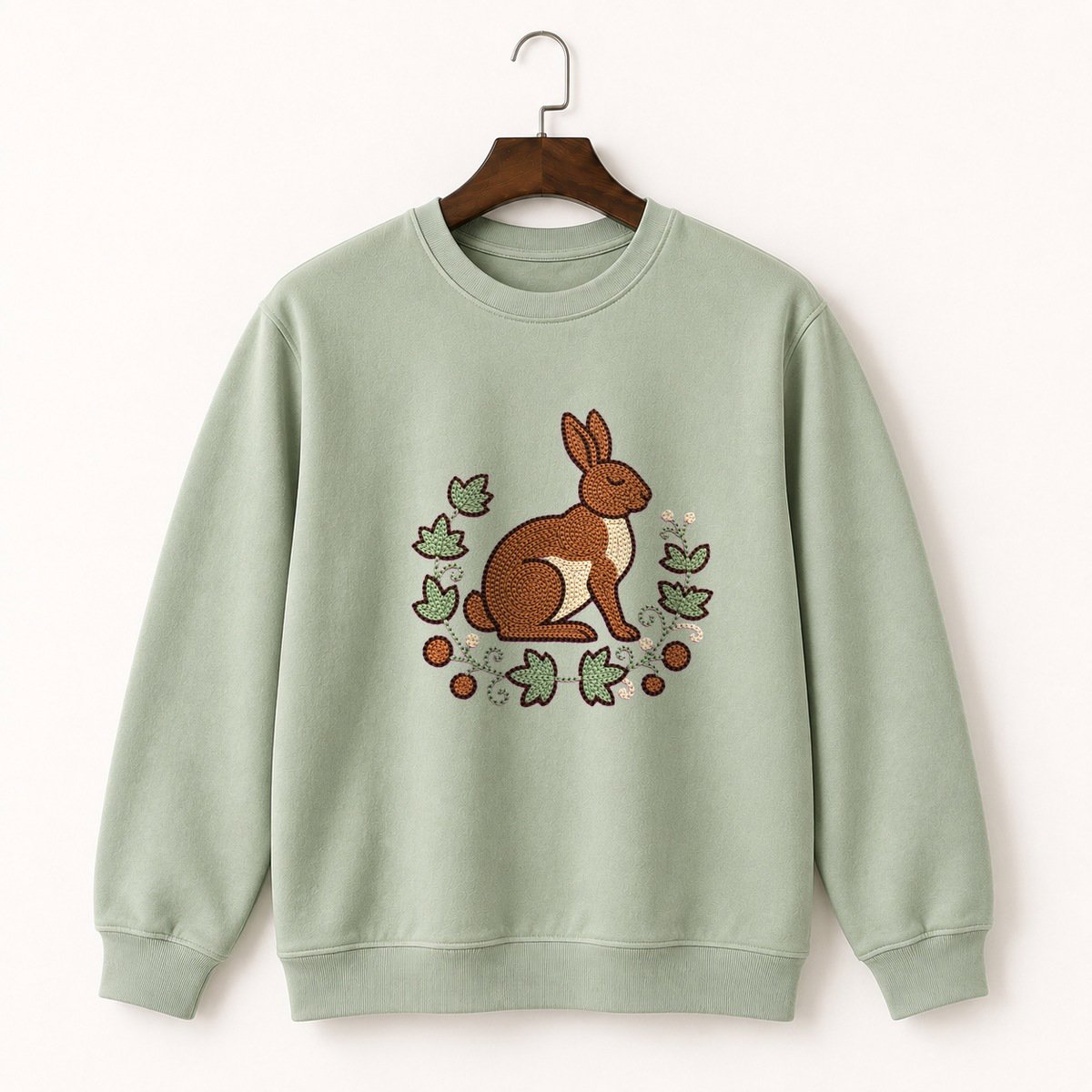 Woodland Rabbit Crewneck Sweatshirt 2