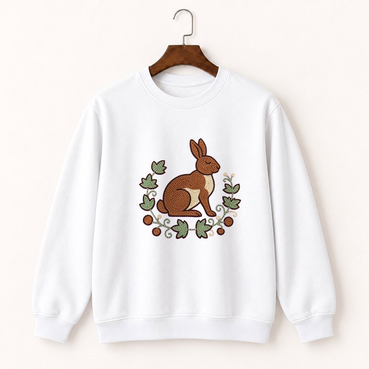 Woodland Rabbit Crewneck Sweatshirt 5