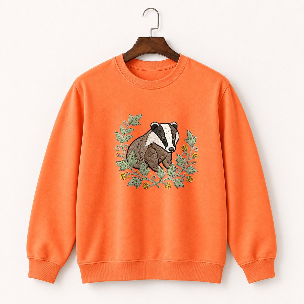 Woodland Badger Crewneck Sweatshirt 3