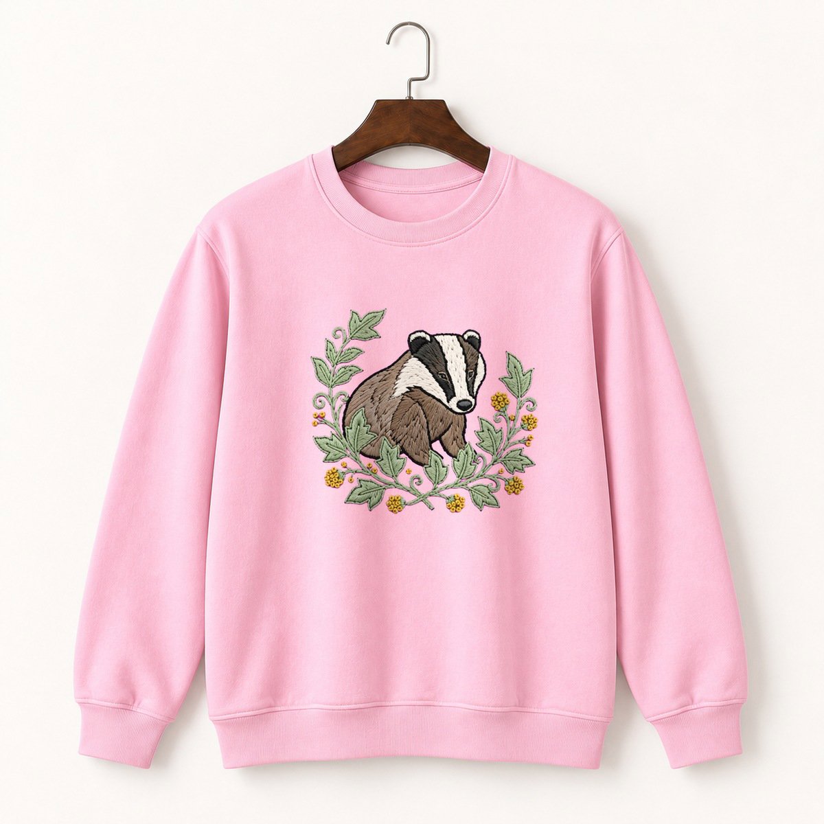 Woodland Badger Crewneck Sweatshirt 4
