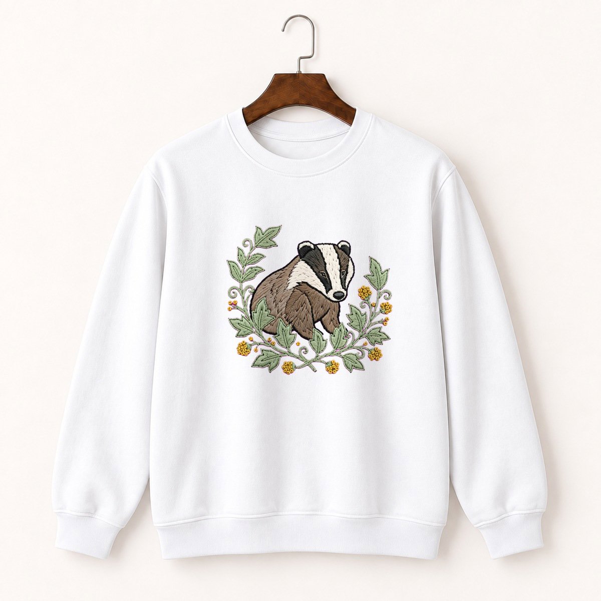 Woodland Badger Crewneck Sweatshirt 5