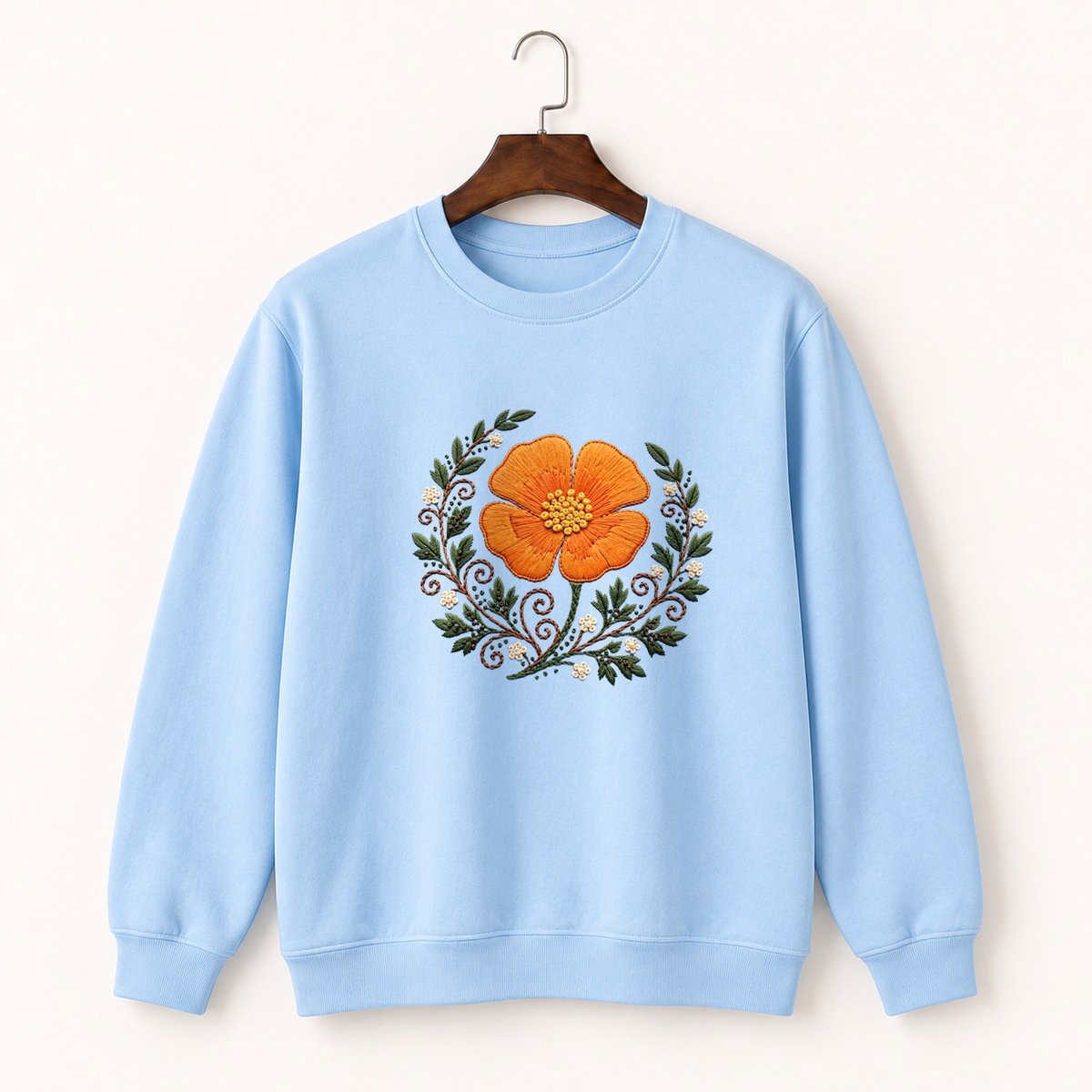 California Poppy Crewneck Sweatshirt 1