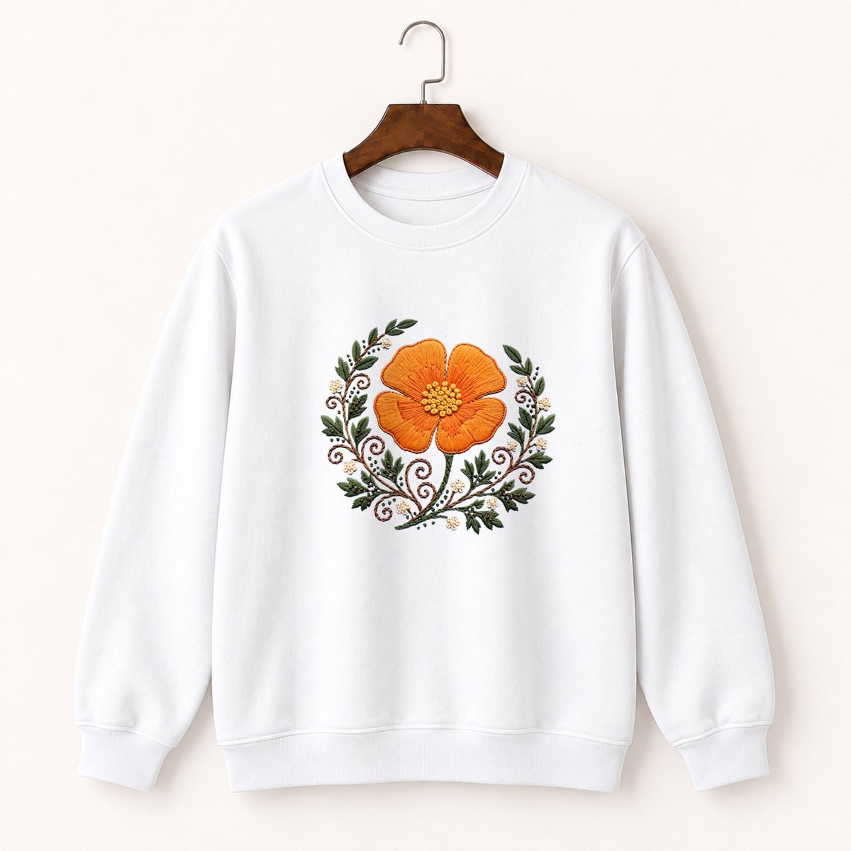 California Poppy Crewneck Sweatshirt 5