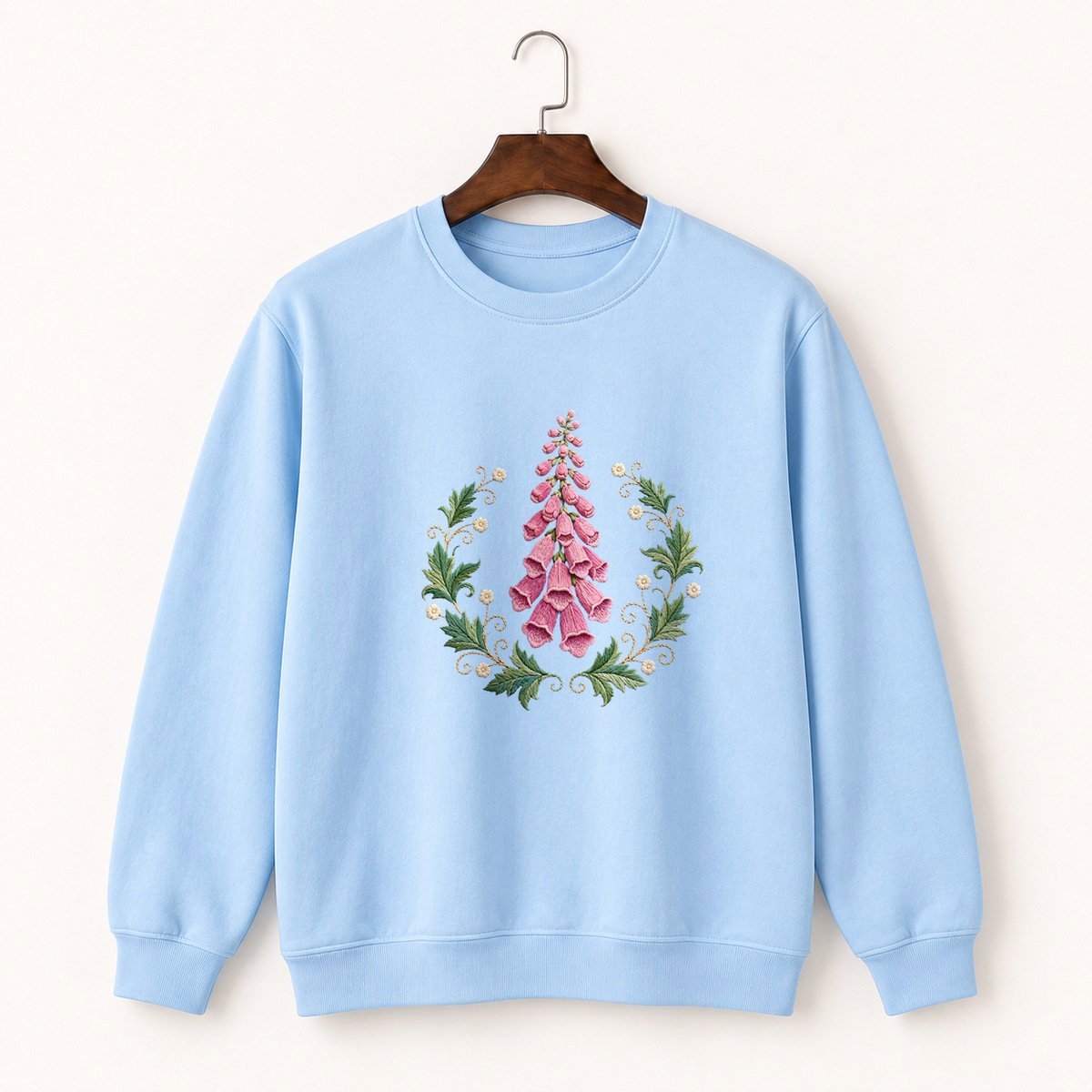 Foxglove Flower Crewneck Sweatshirt 1