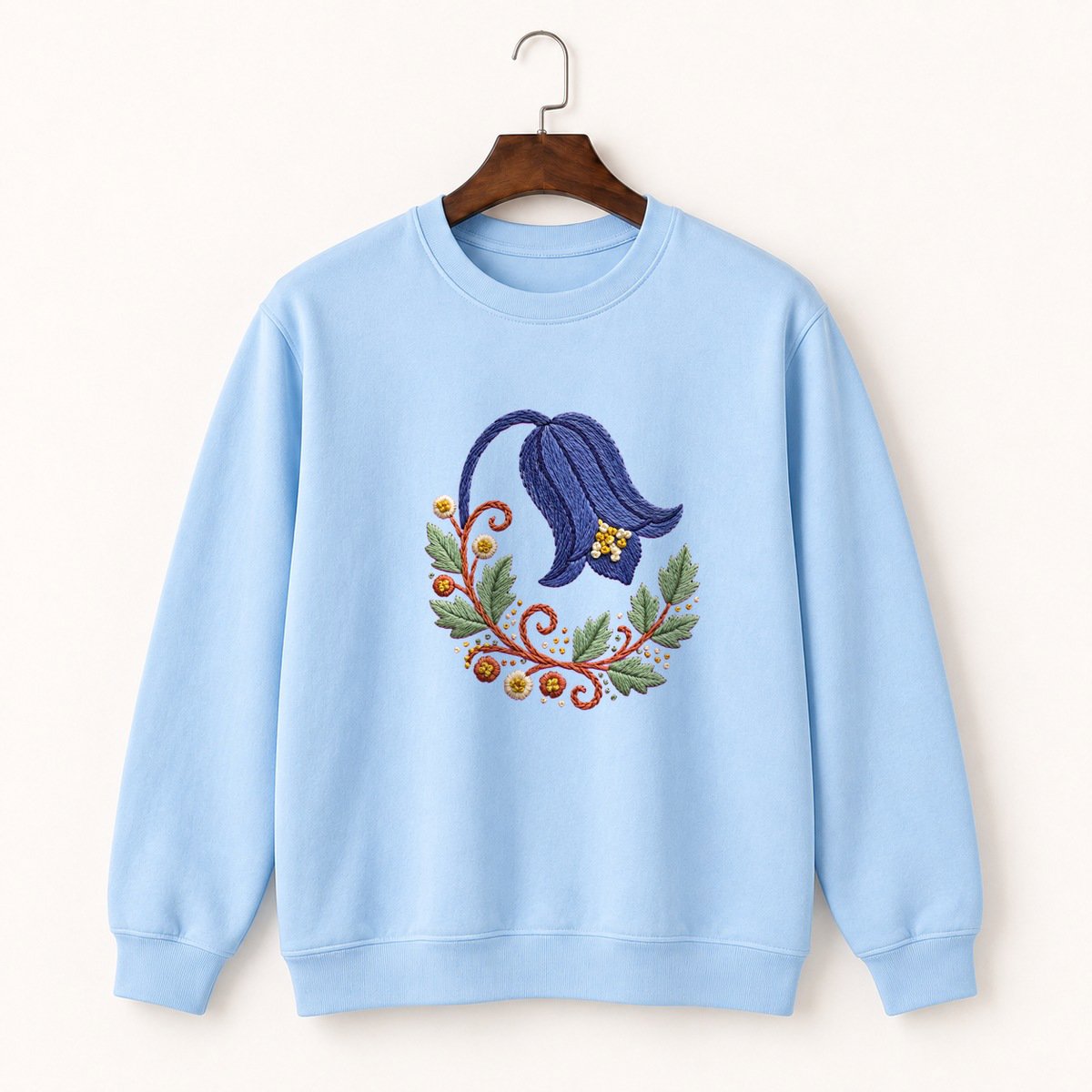 Bluebell Flower Crewneck Sweatshirt 1
