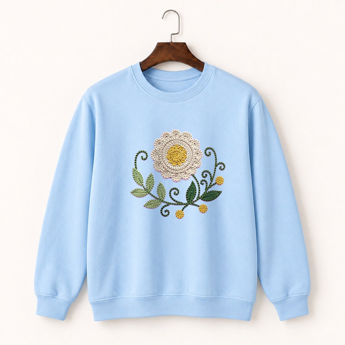 Yarrow Flower Crewneck Sweatshirt 1