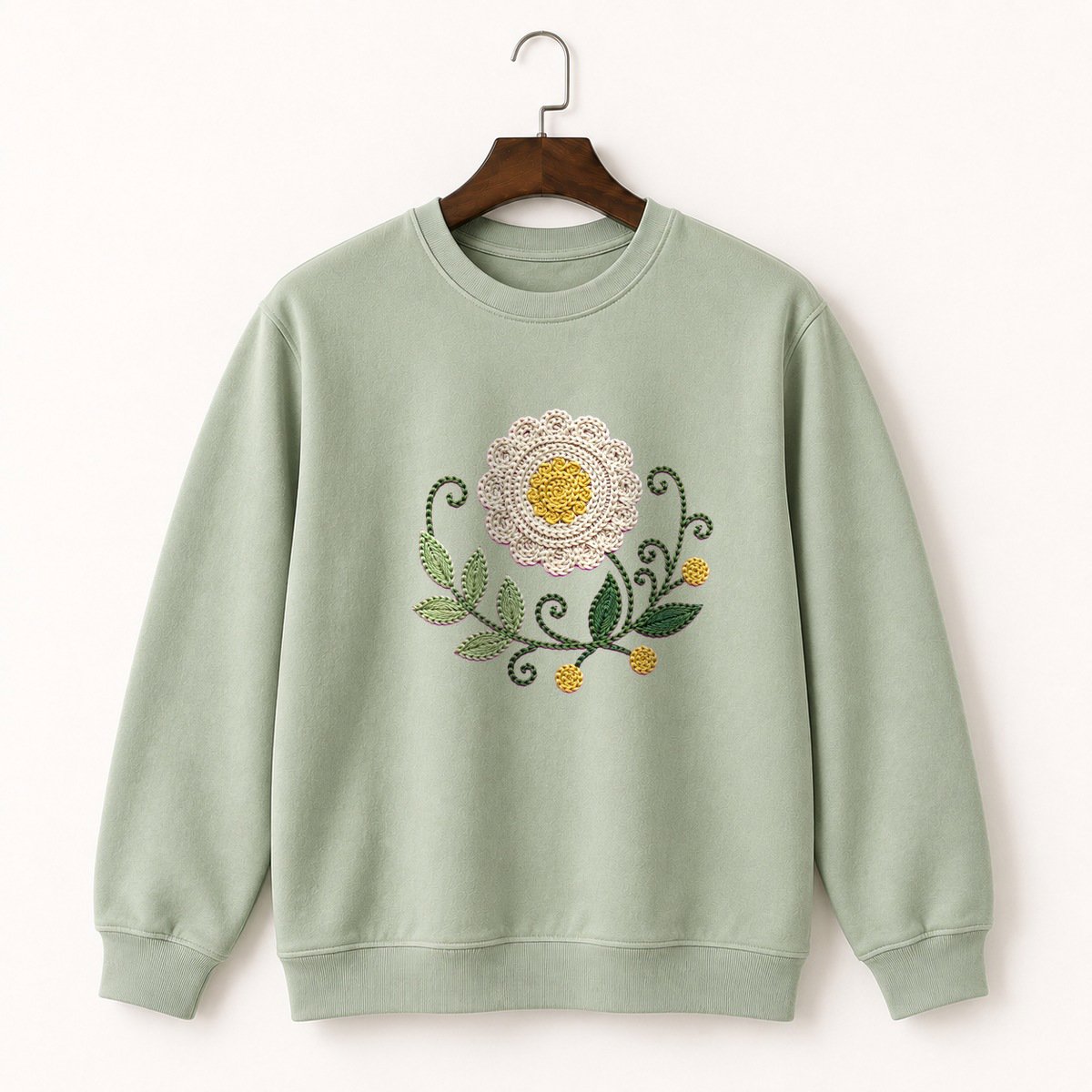 Yarrow Flower Crewneck Sweatshirt 2