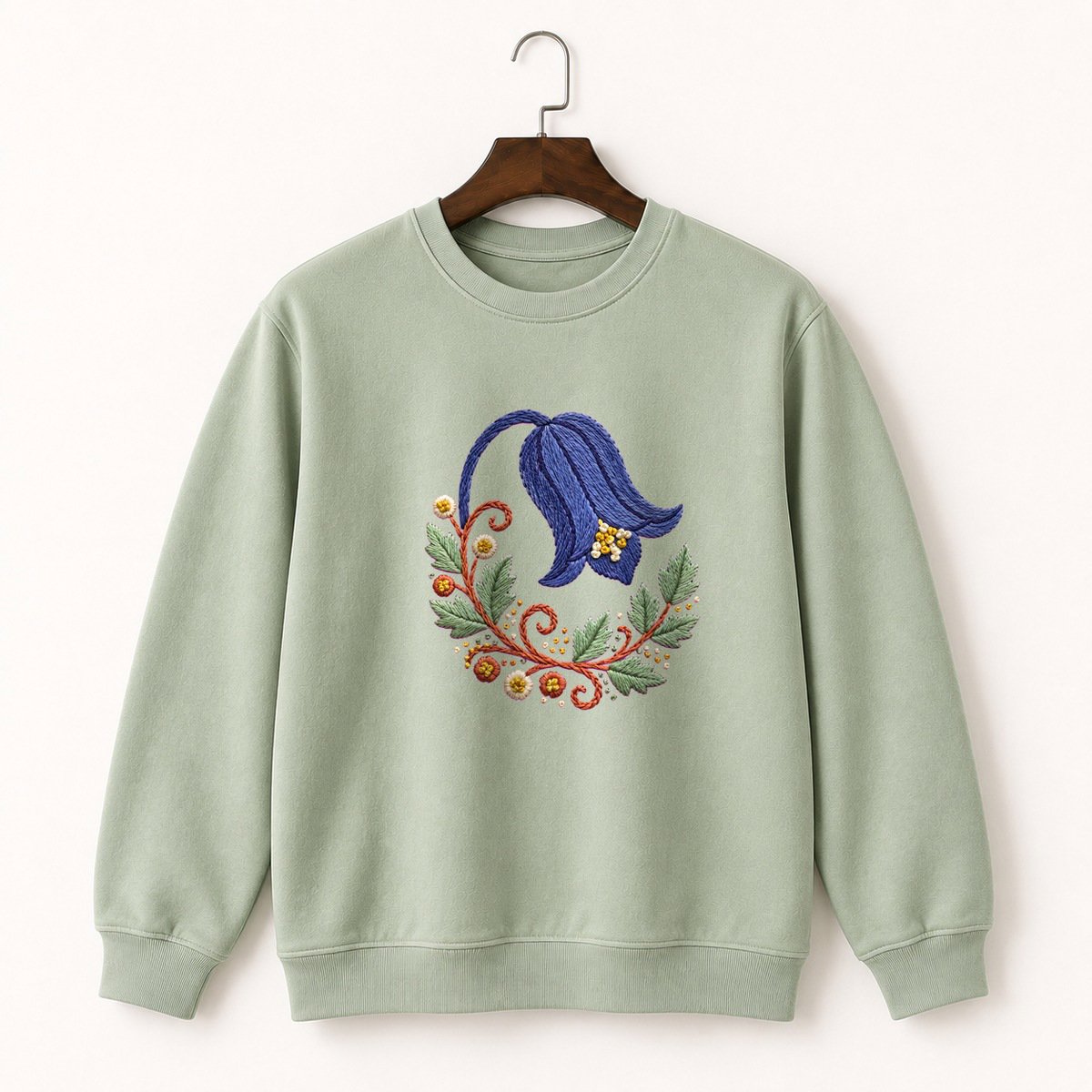 Bluebell Flower Crewneck Sweatshirt 2