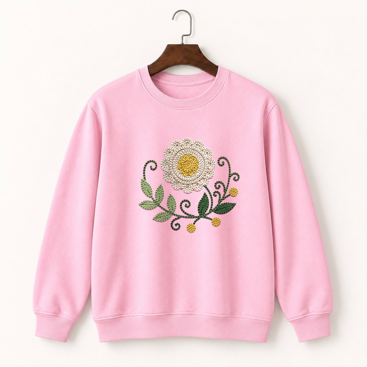 Yarrow Flower Crewneck Sweatshirt 4