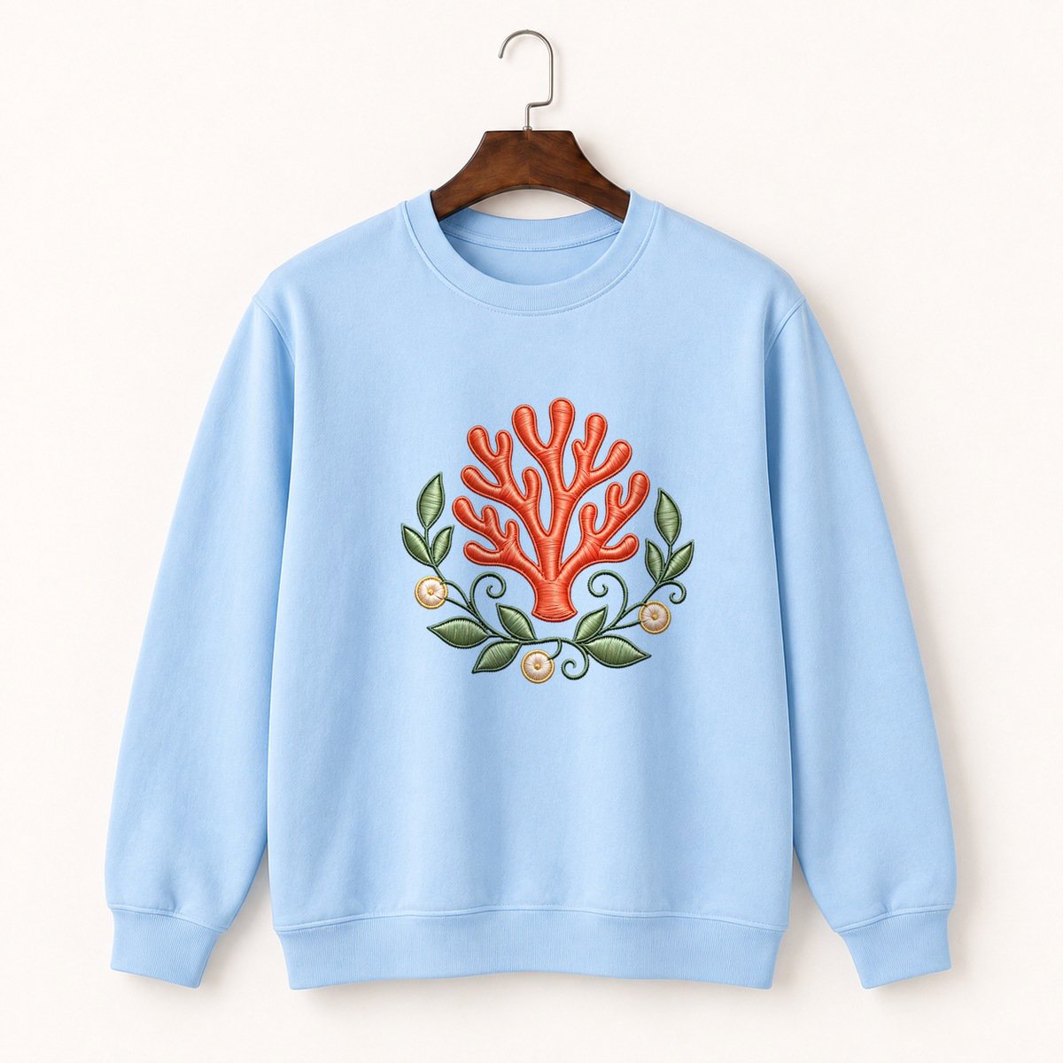 Coral Mushroom Crewneck Sweatshirt 1