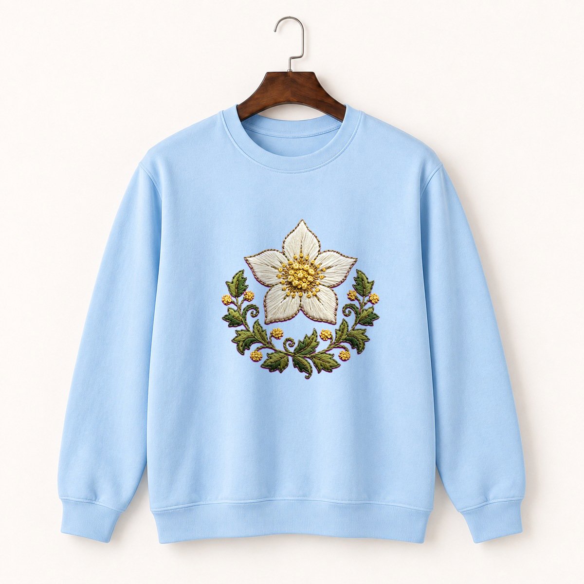Edelweiss Flower Crewneck Sweatshirt 1