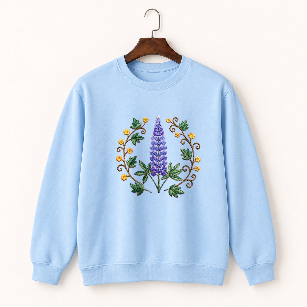 Lupine Flower Crewneck Sweatshirt 1