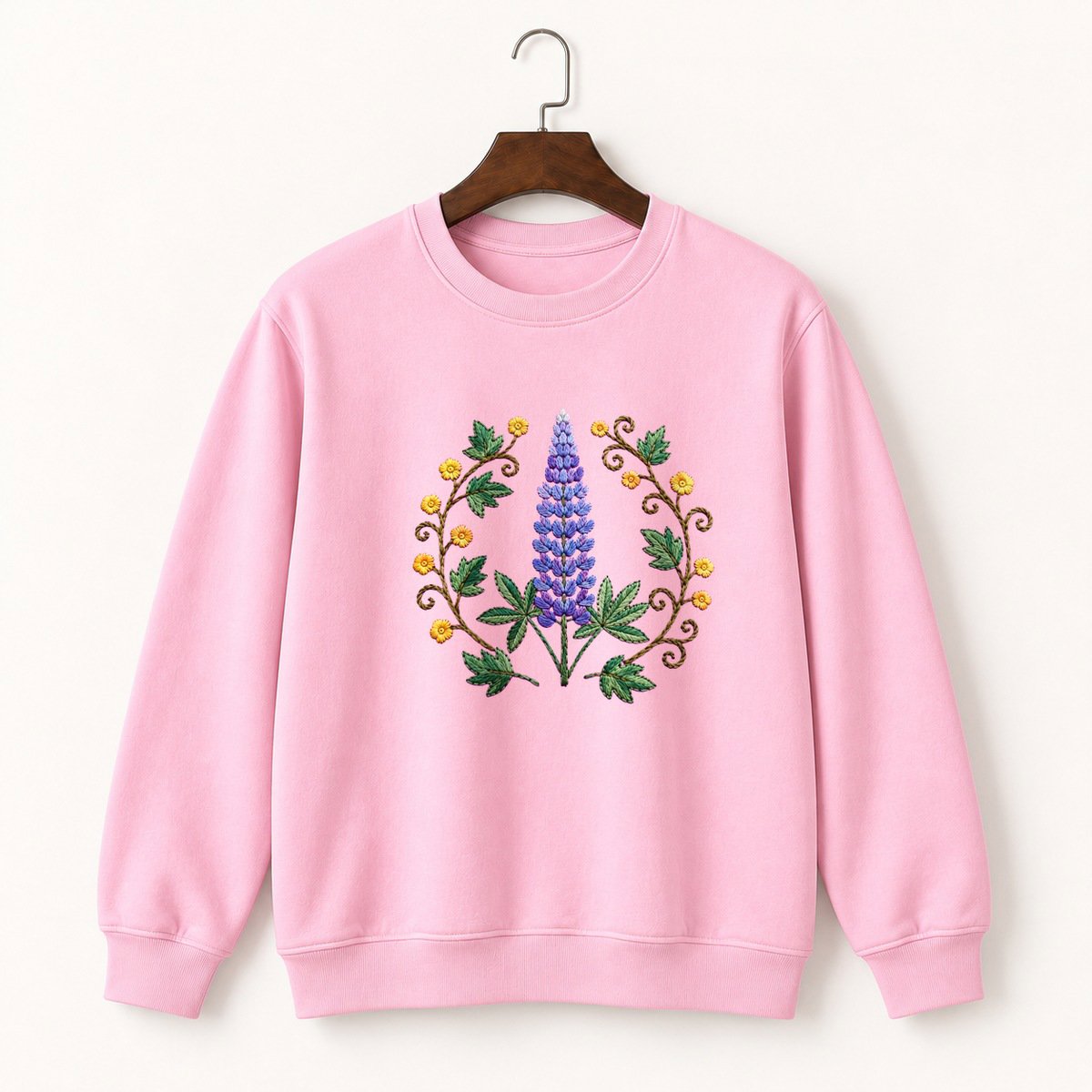 Lupine Flower Crewneck Sweatshirt 4