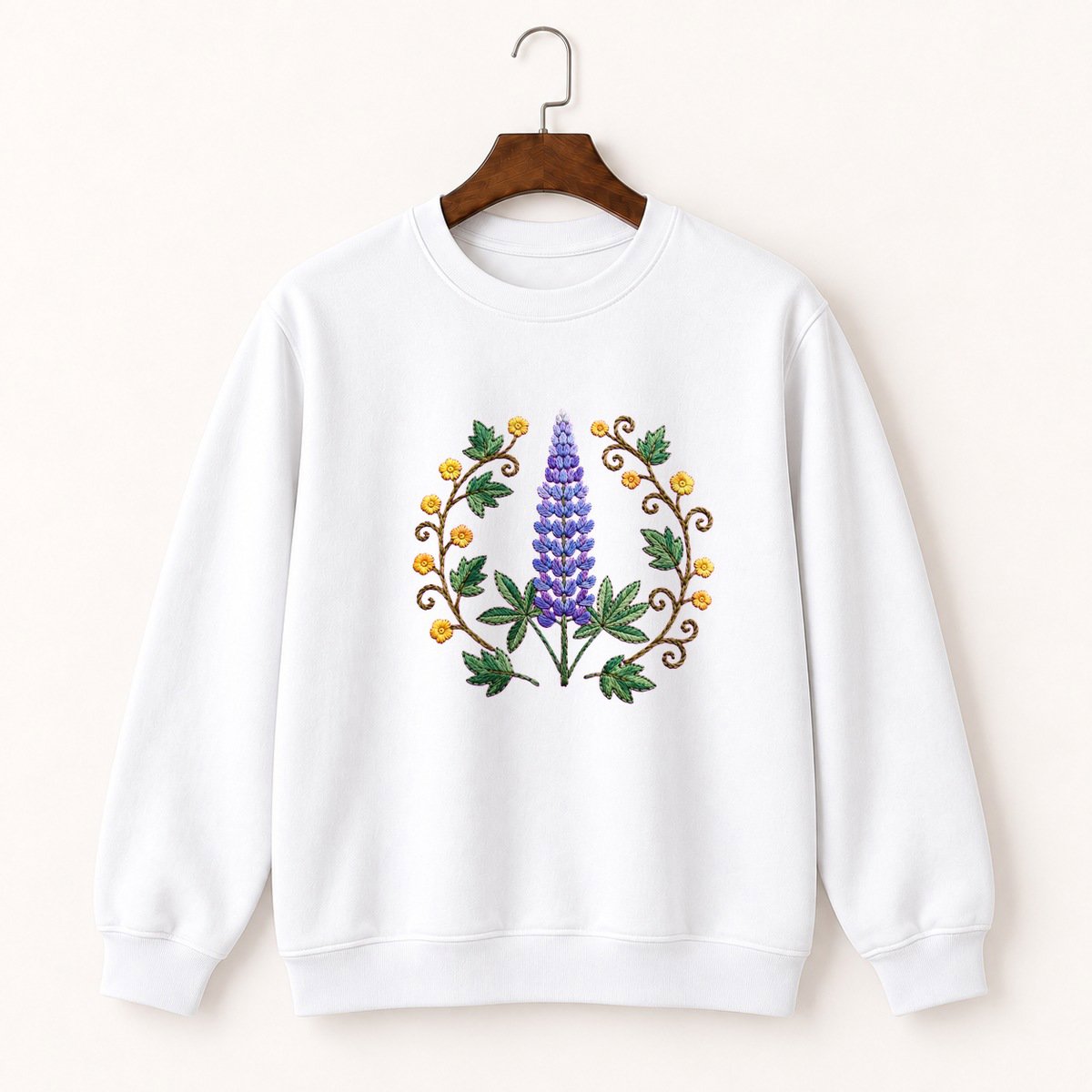 Lupine Flower Crewneck Sweatshirt 5