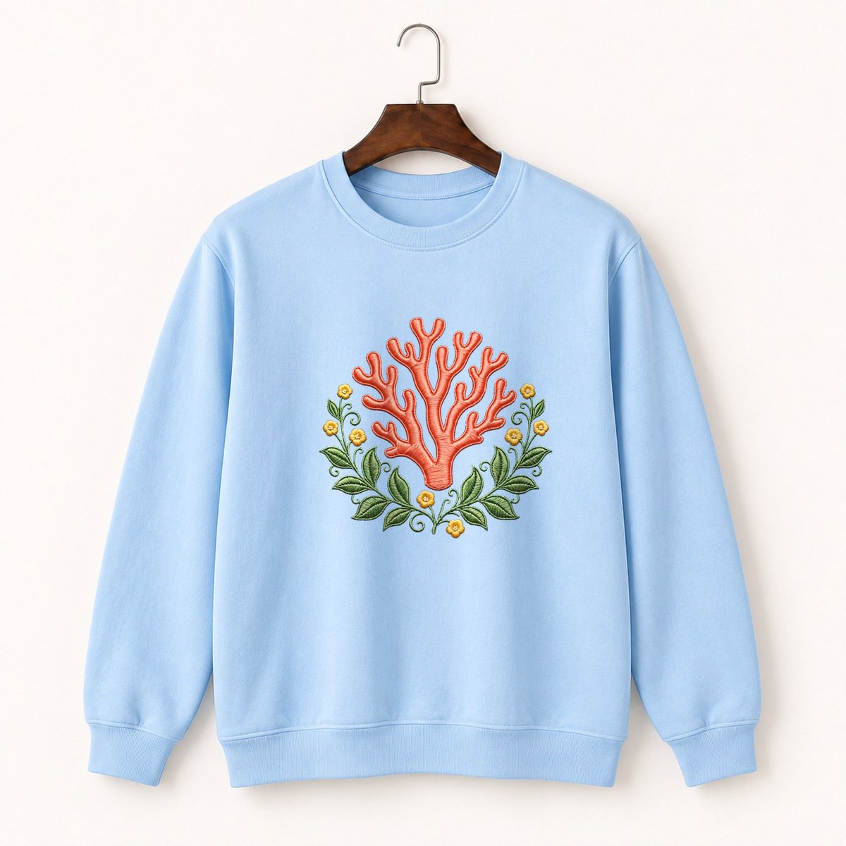 Coral Mushroom Crewneck Sweatshirt 1