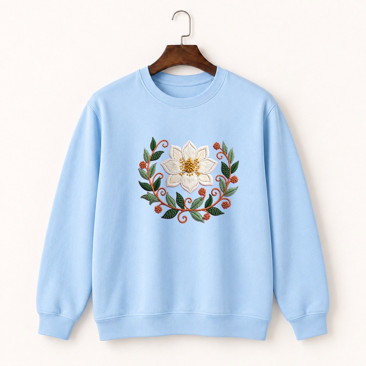 Magnolia Flower Crewneck Sweatshirt 1