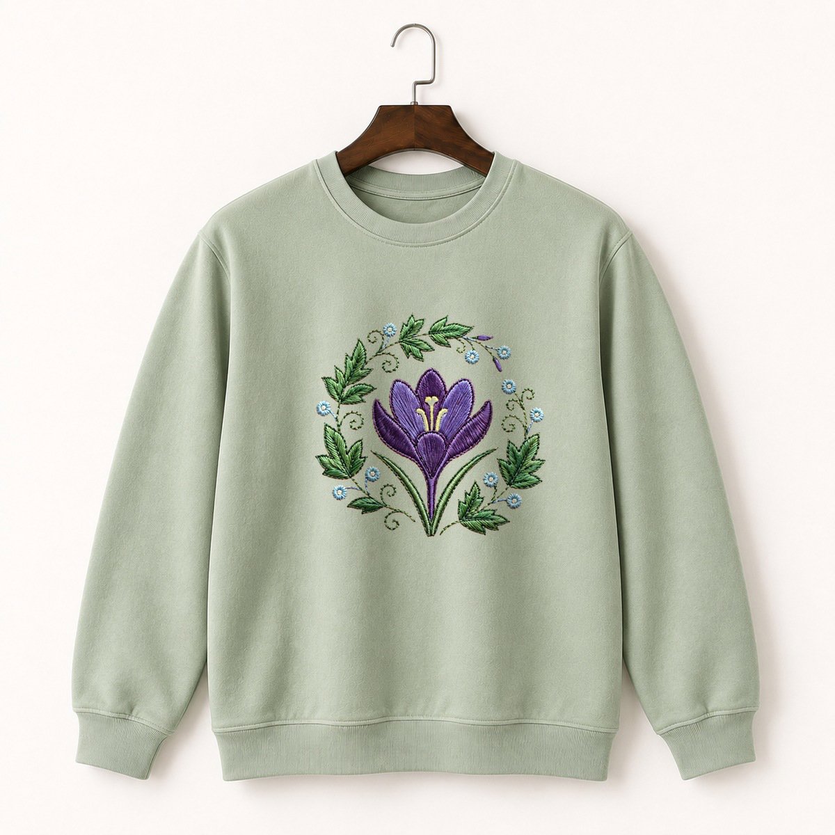 Crocus Flower Crewneck Sweatshirt 2
