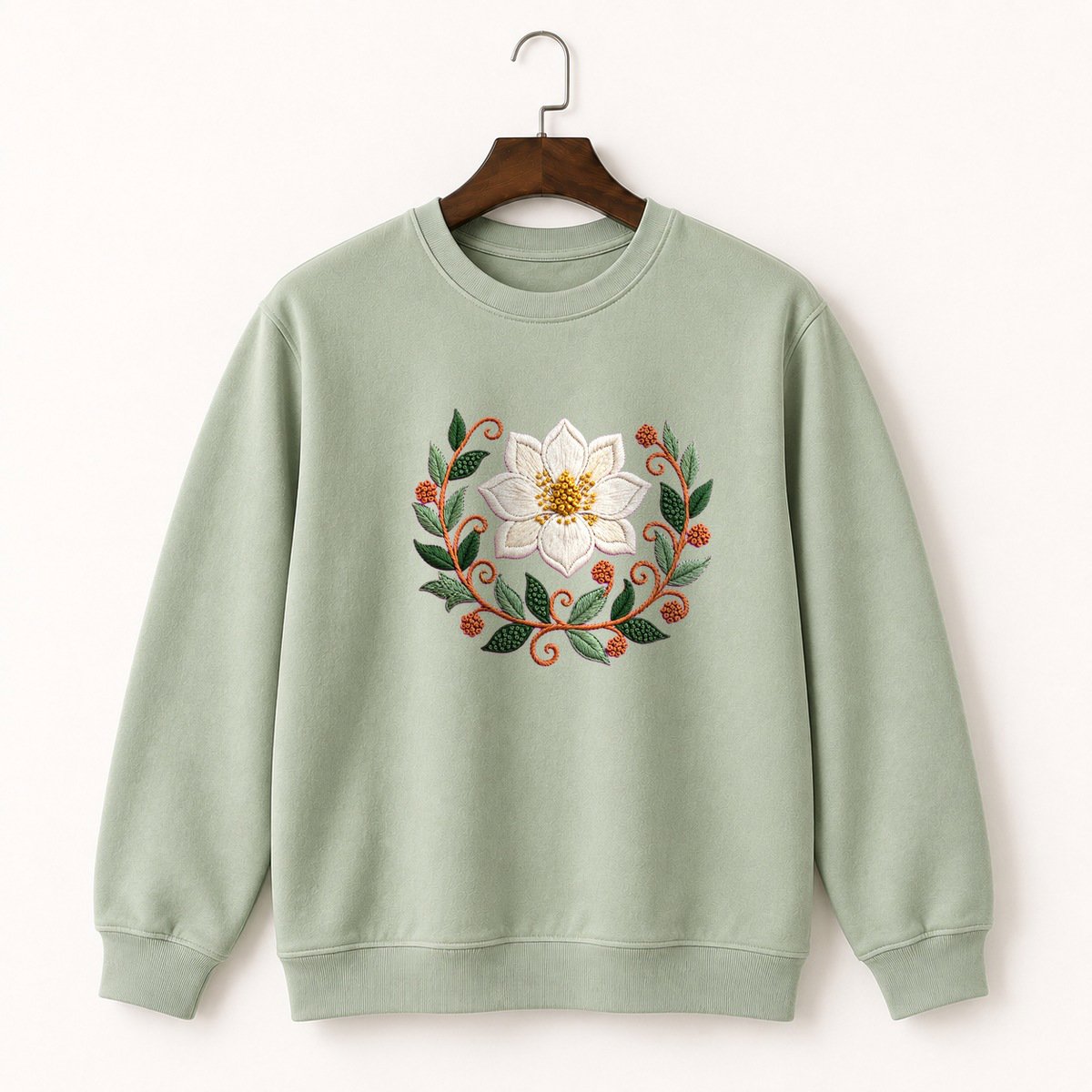 Magnolia Flower Crewneck Sweatshirt 2