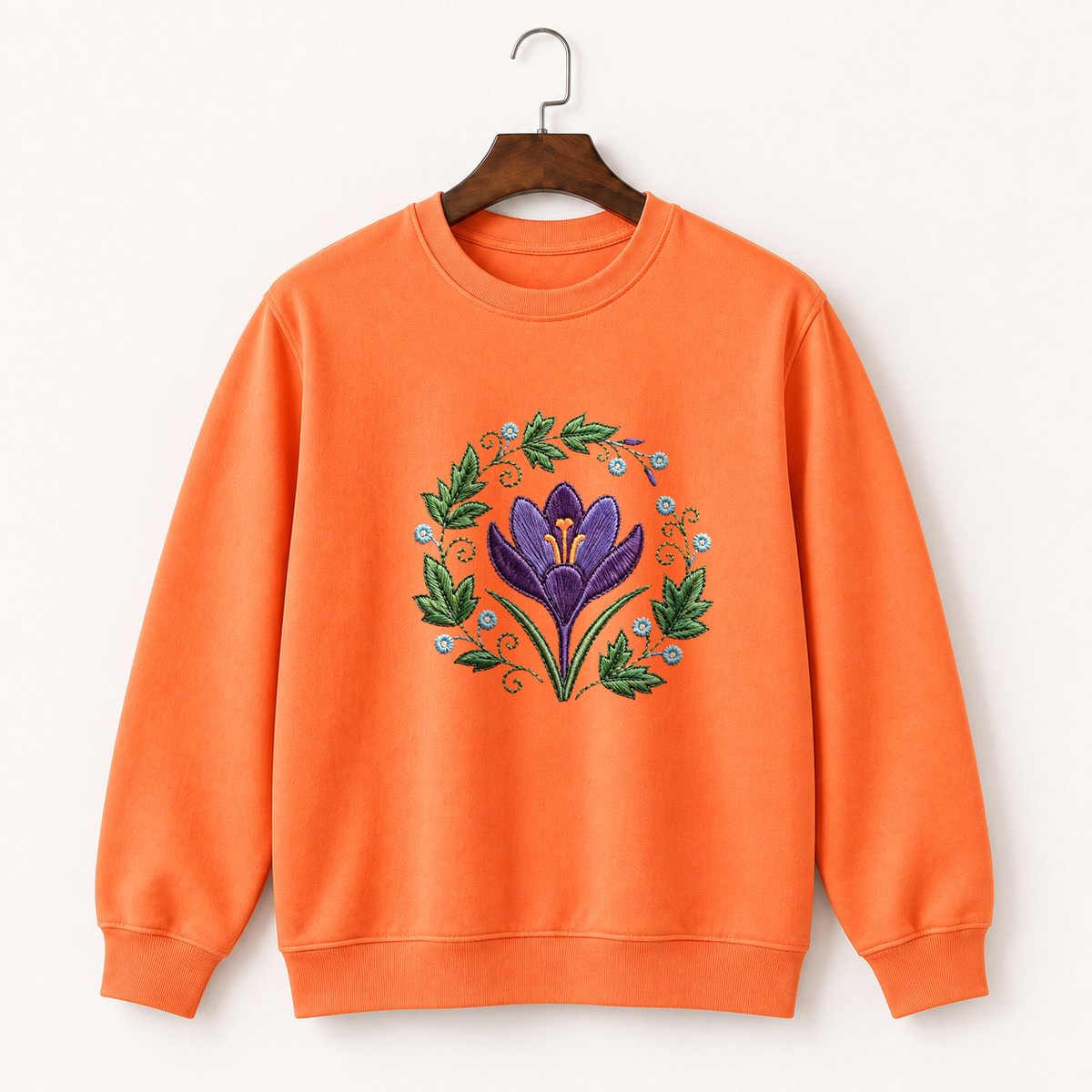 Crocus Flower Crewneck Sweatshirt 3