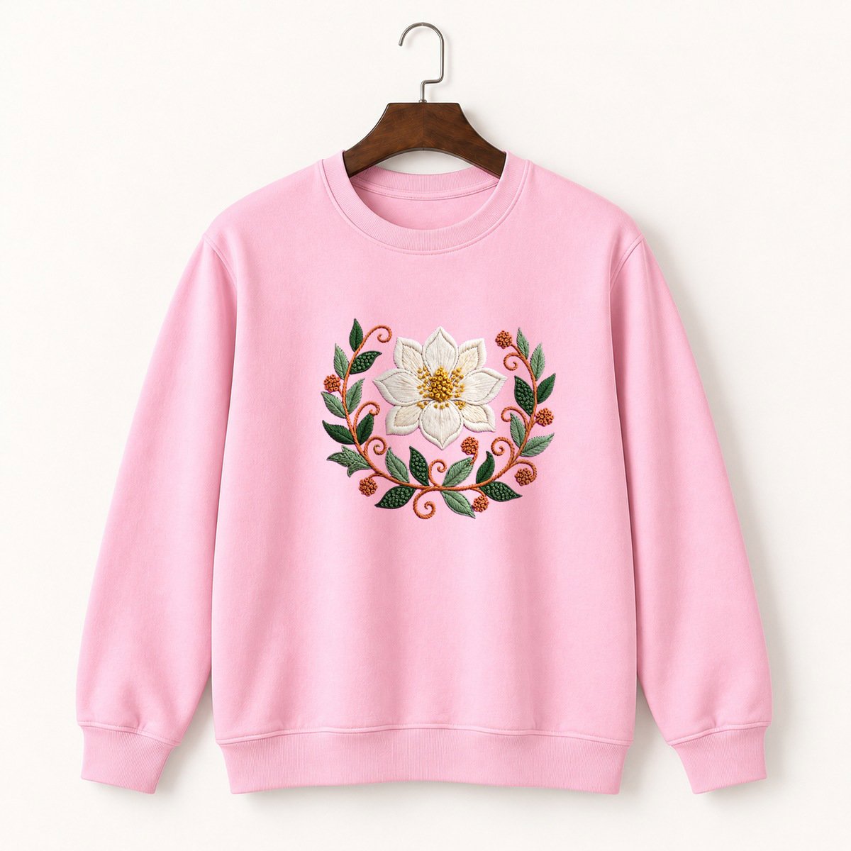 Magnolia Flower Crewneck Sweatshirt 4