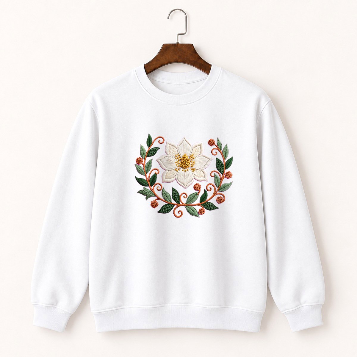 Magnolia Flower Crewneck Sweatshirt 5
