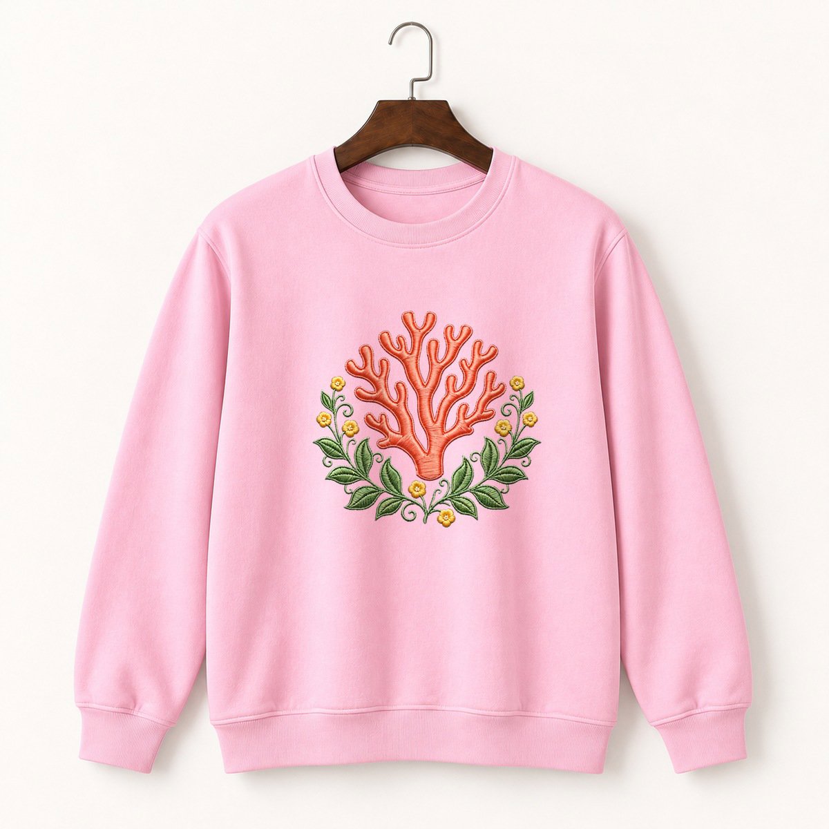 Coral Mushroom Crewneck Sweatshirt 4