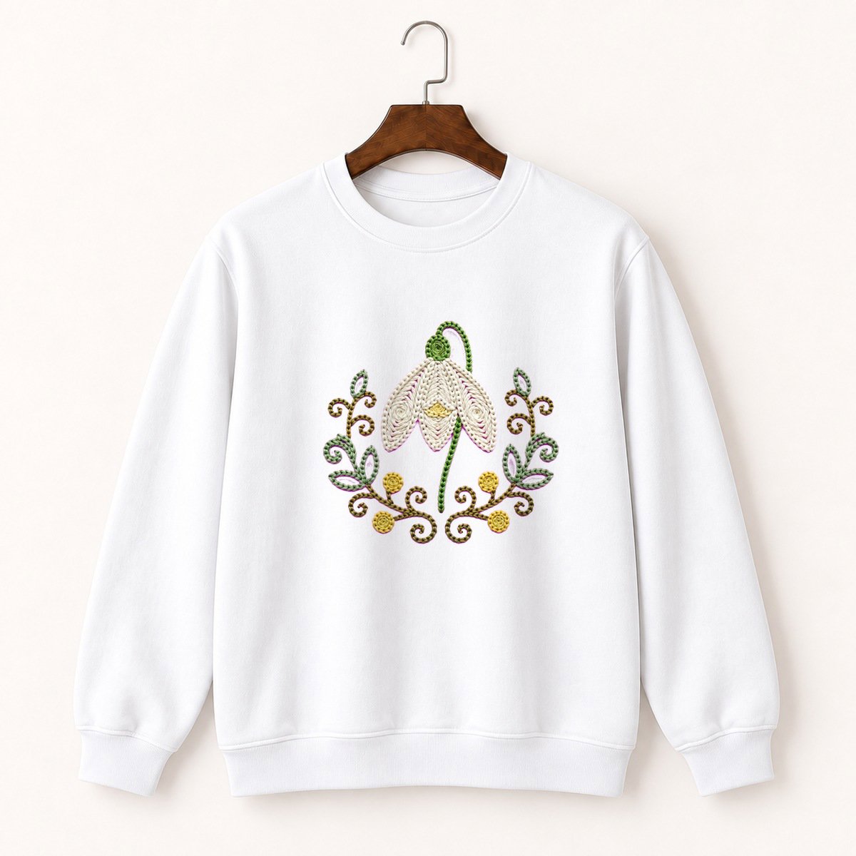 Snowdrop Flower Crewneck Sweatshirt 5