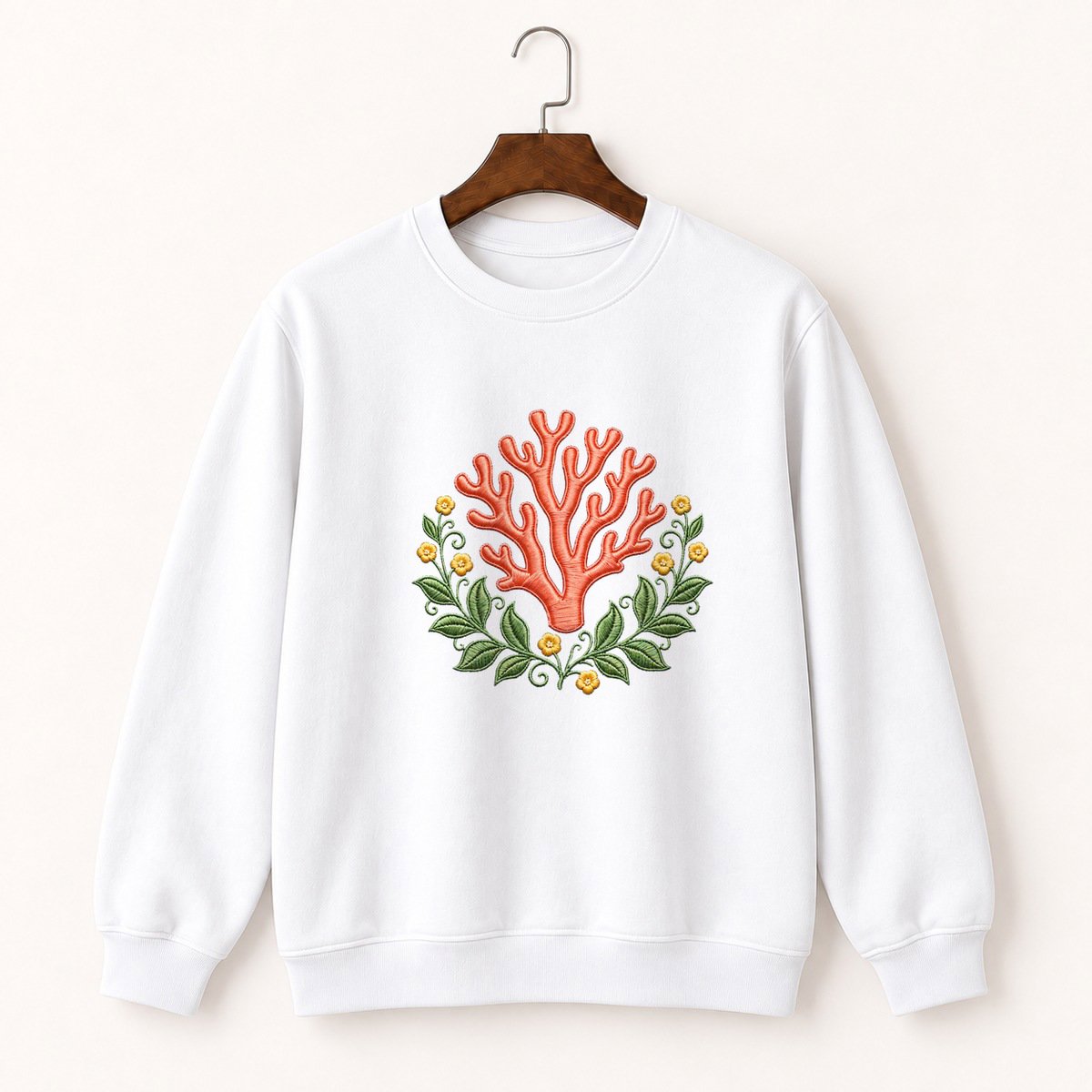 Coral Mushroom Crewneck Sweatshirt 5