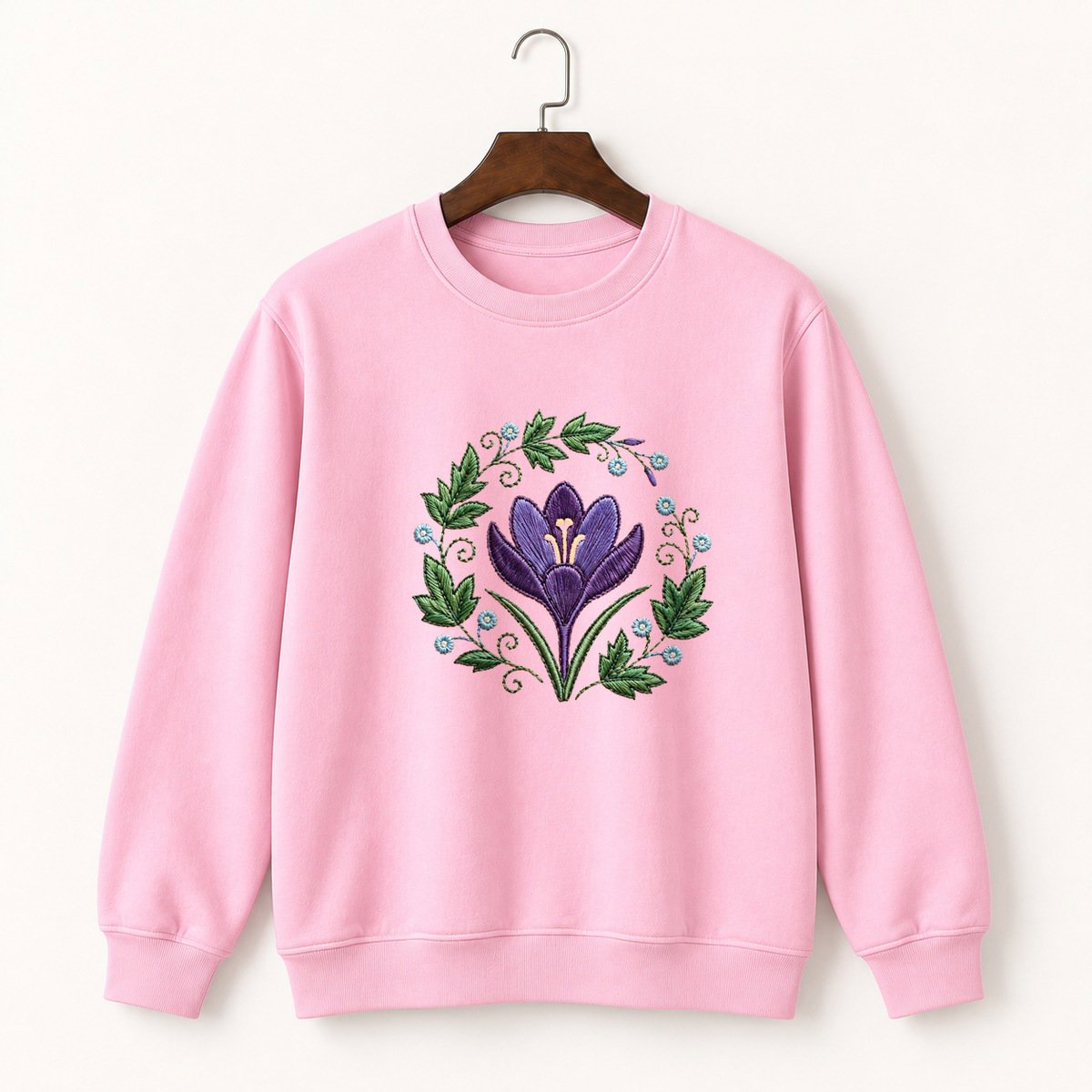 Crocus Flower Crewneck Sweatshirt 4