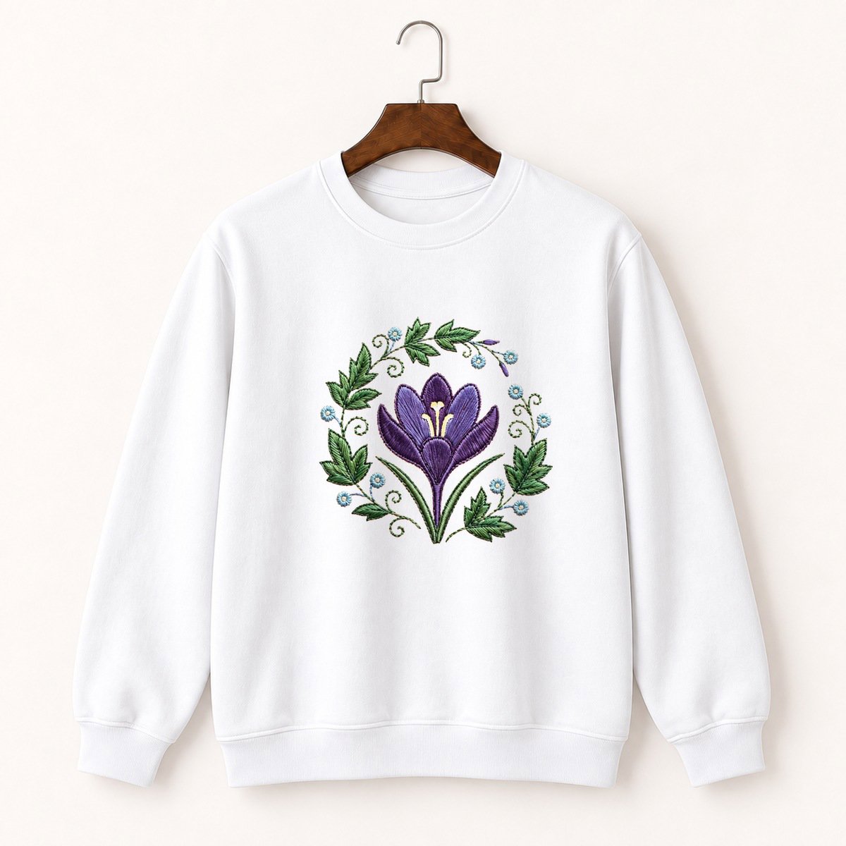Crocus Flower Crewneck Sweatshirt 5