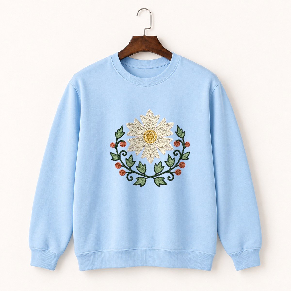 Edelweiss Flower Crewneck Sweatshirt 1