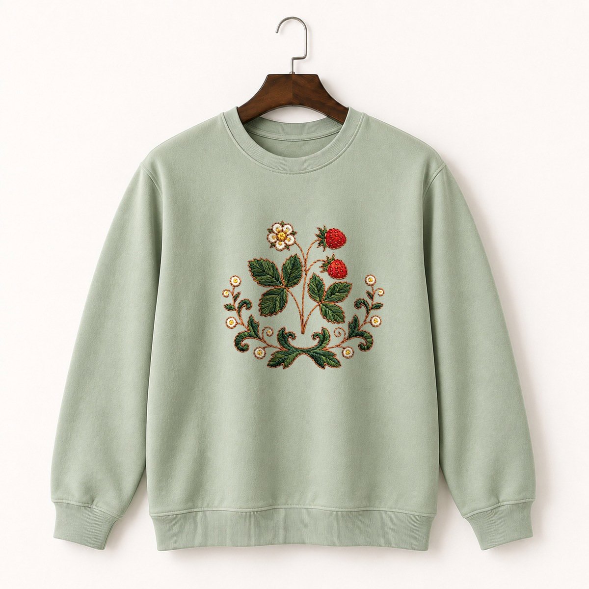 Wild Strawberry Botanical Crewneck Sweatshirt 2