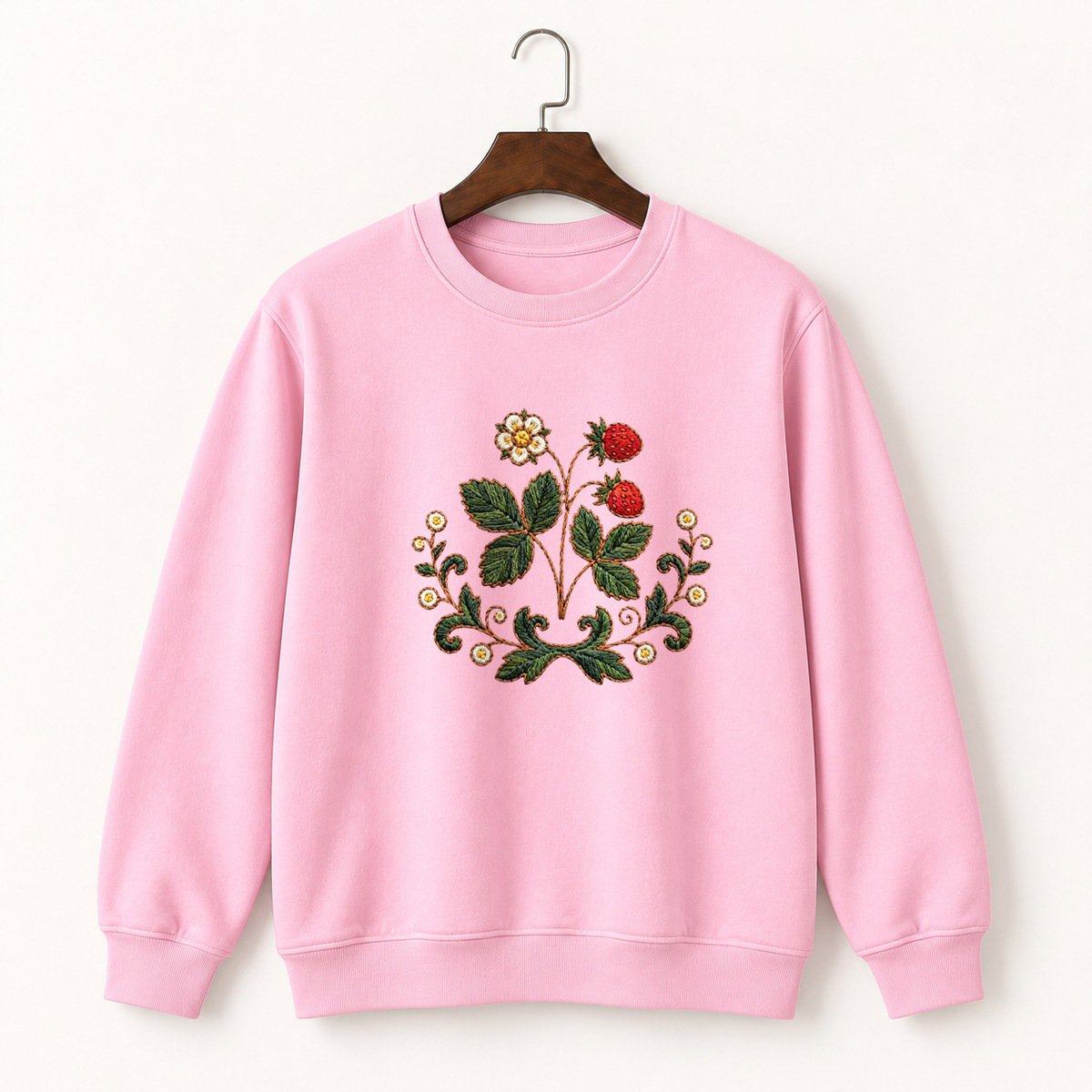 Wild Strawberry Botanical Crewneck Sweatshirt 4