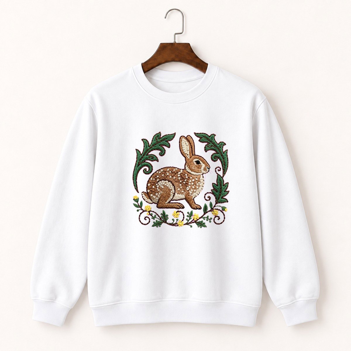 Eastern Cottontail Rabbit Crewneck Sweatshirt 5