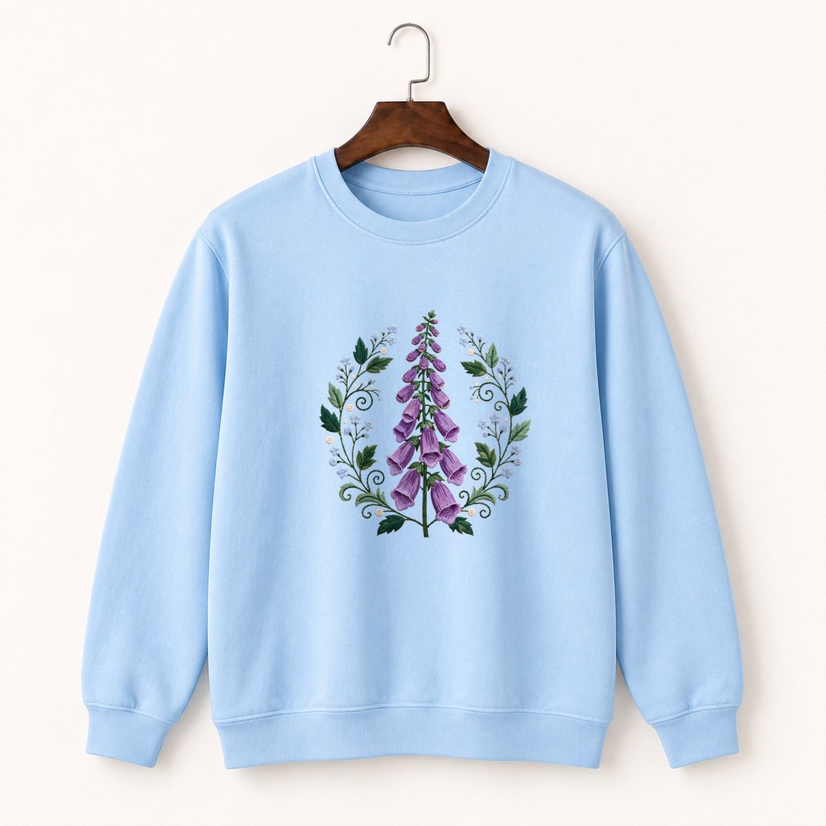 Foxglove Flower Crewneck Sweatshirt 1