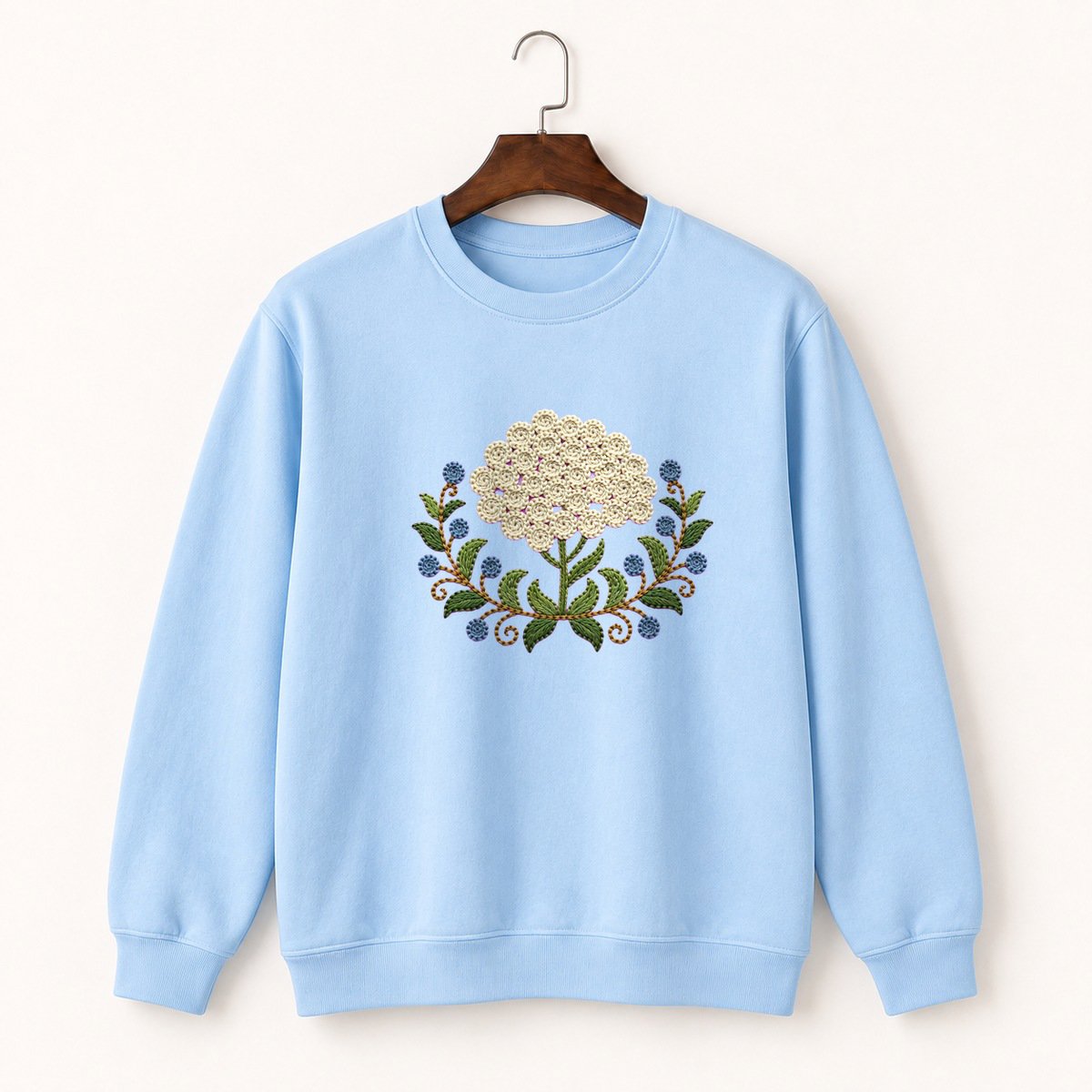Yarrow Flower Crewneck Sweatshirt 1