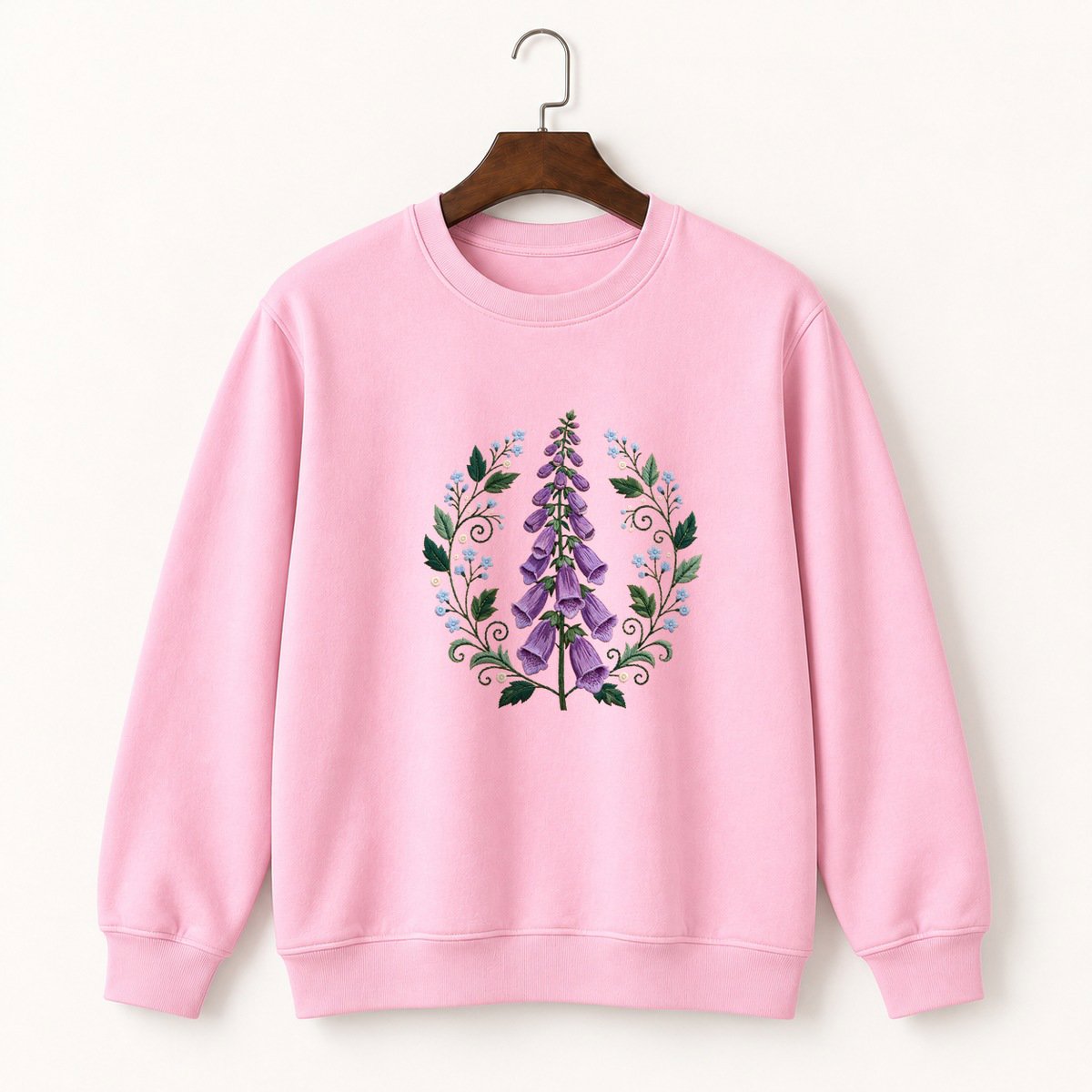 Foxglove Flower Crewneck Sweatshirt 4